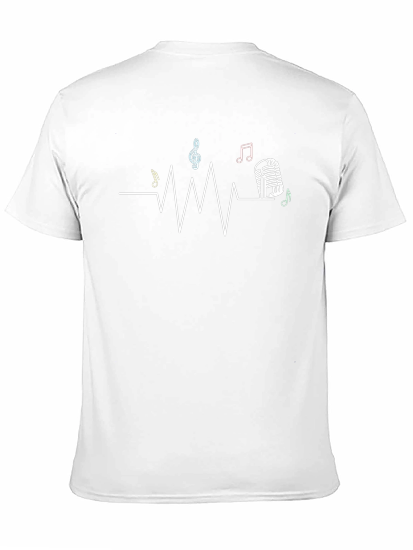 Black Music Heartbeat Graphic Black T-Shirt view 11