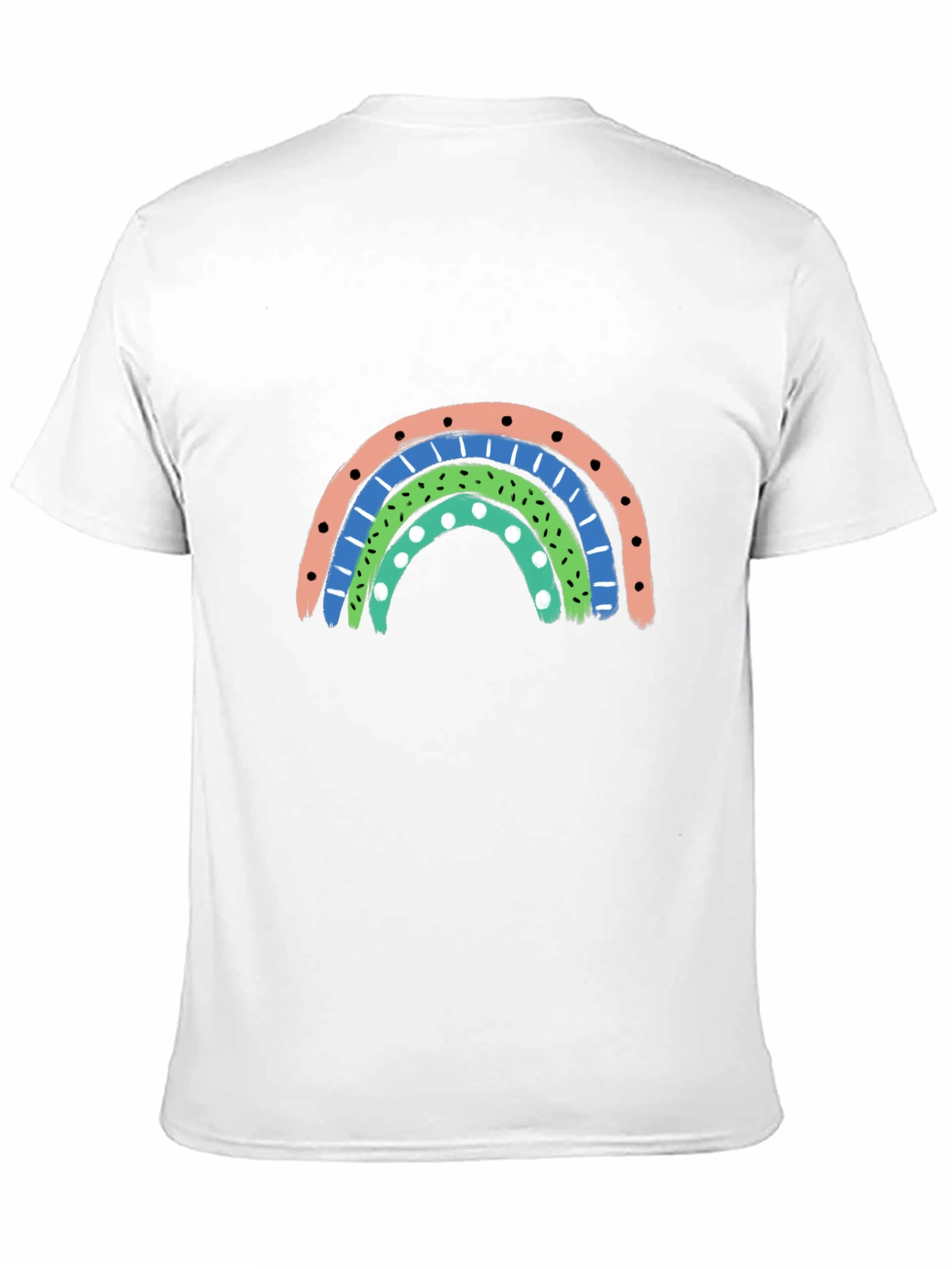 Black Retro Rainbow Graphic Tee view 11