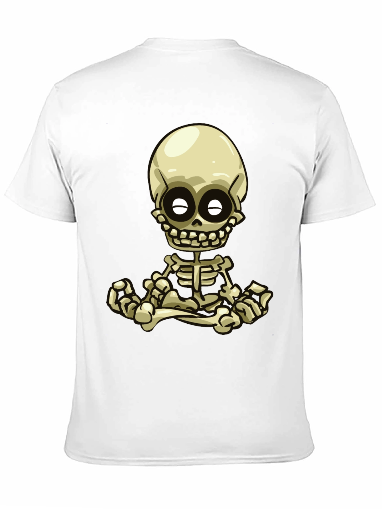 Black Cartoon Skeleton Graphic Tee - Black view 11