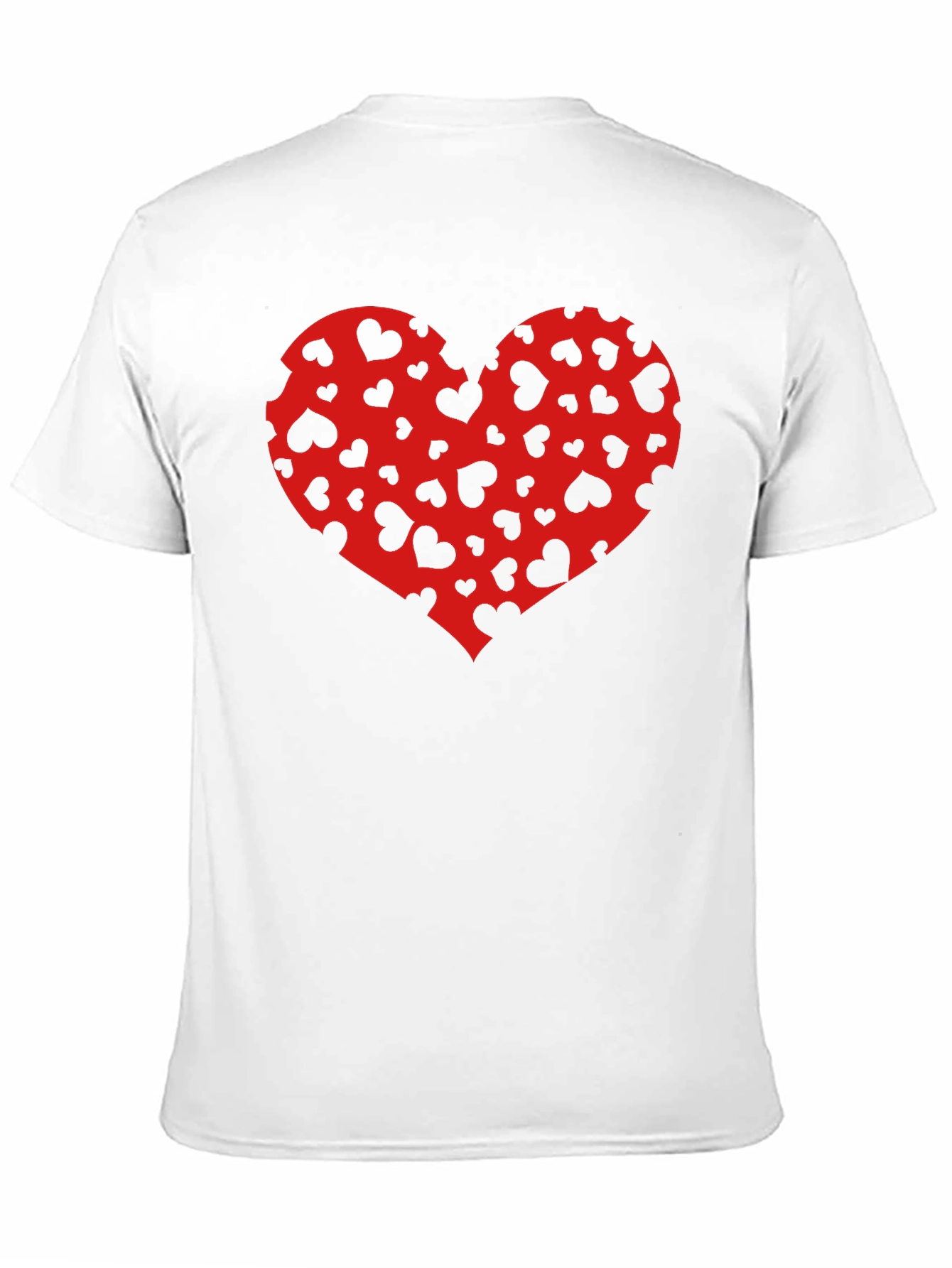 Black Heart Pattern Black T-Shirt view 11