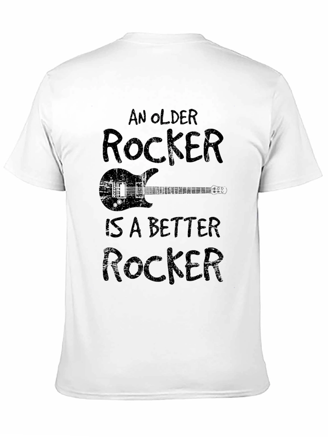 Black An Older Rocker Is A Better Rocker Black Graphic Tee view 11