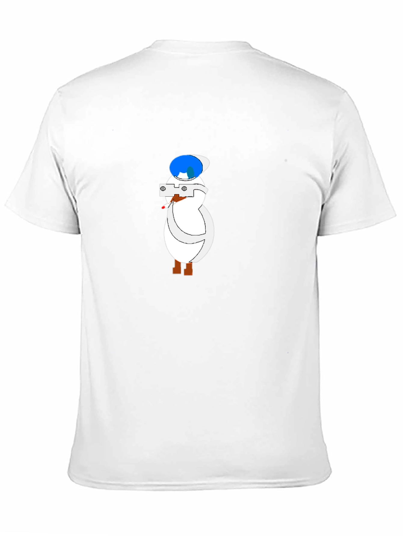 Black Cartoon Duck Tourist Black T-Shirt view 11