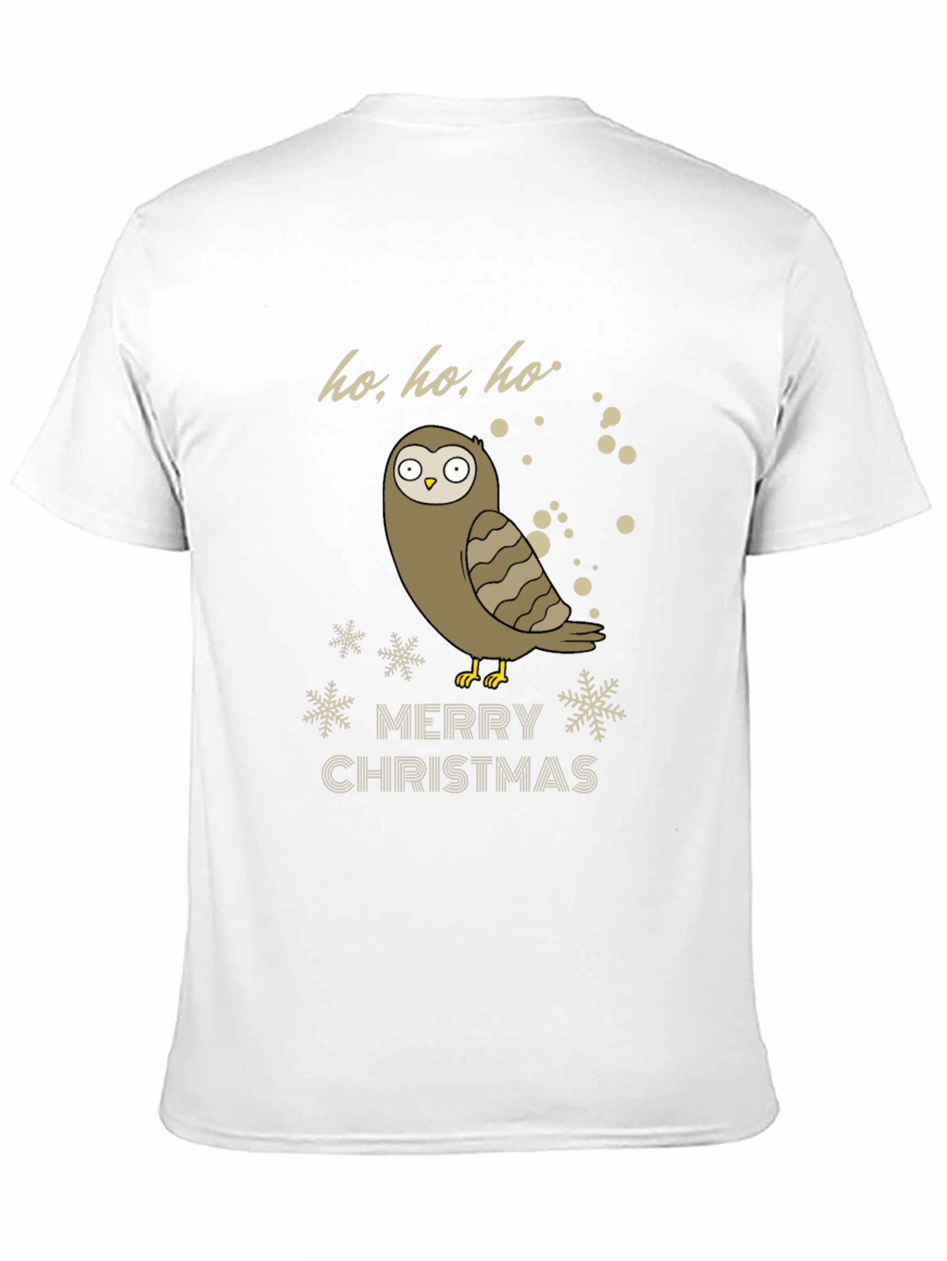 Black Owl Merry Christmas Graphic T-Shirt - Holiday Tee view 11