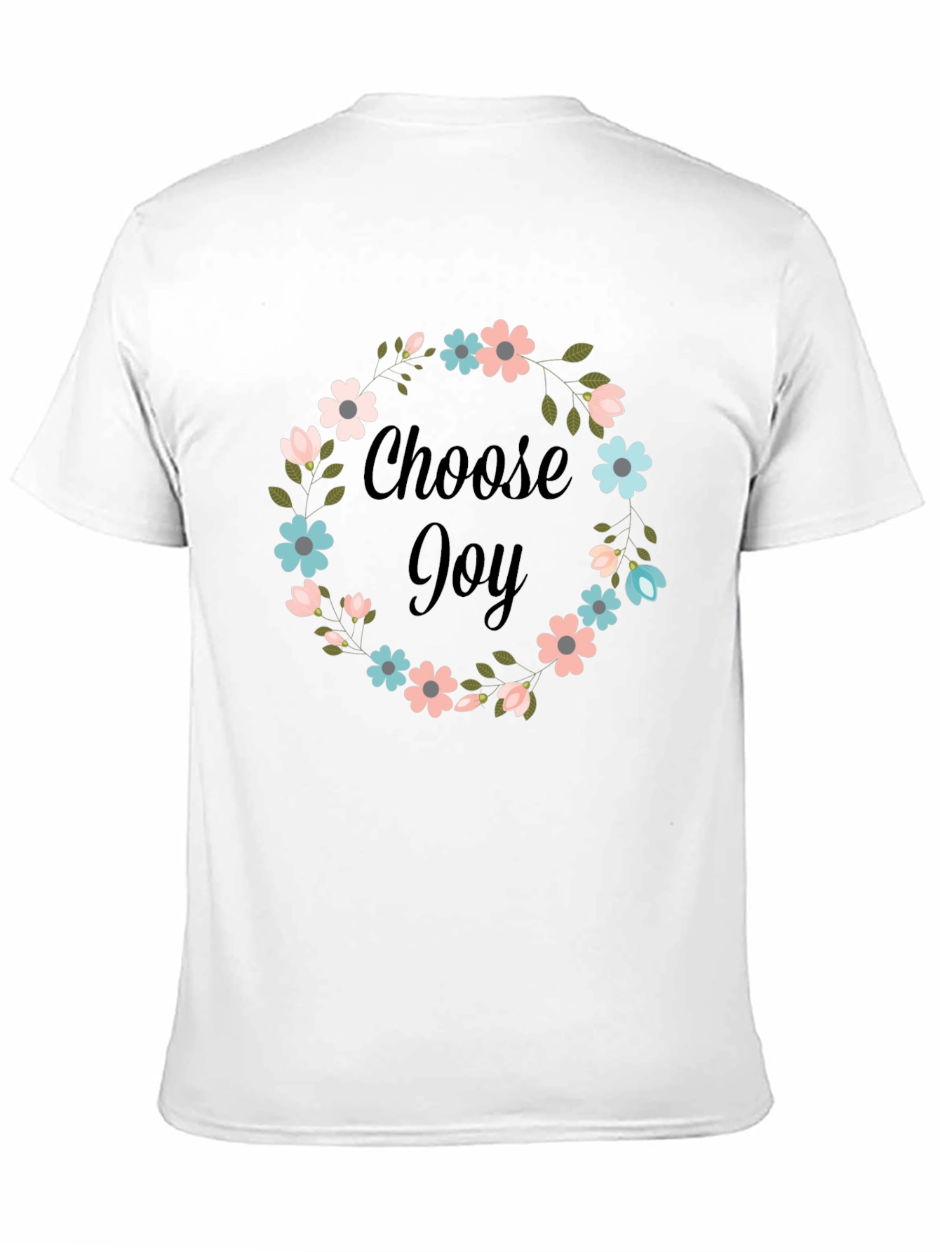 Black Choose Joy Floral Graphic T-Shirt view 11