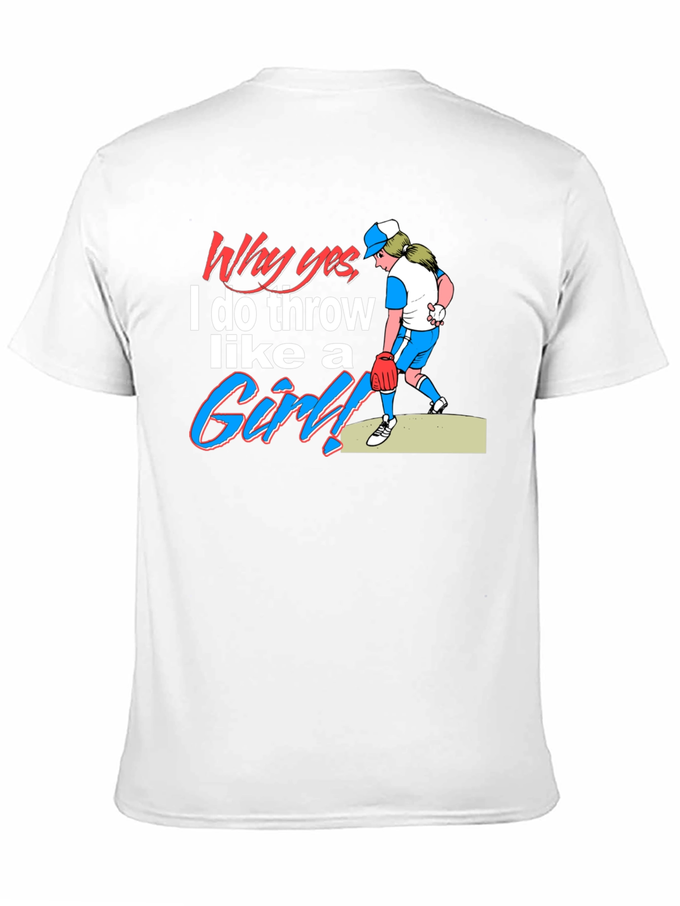 Black Funny 'Throw Like a Girl' Graphic Tee view 11