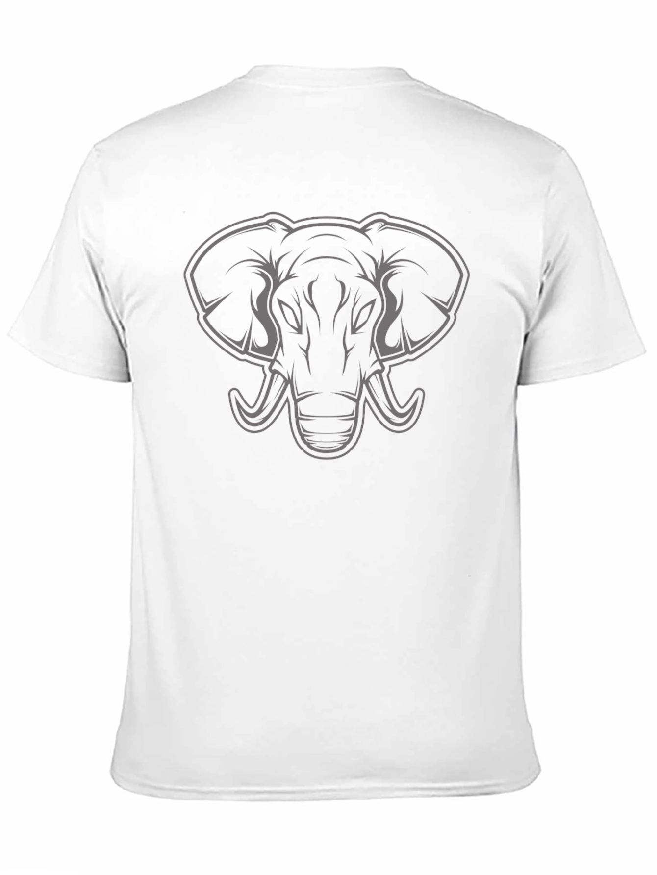 Black Elephant Head Graphic Print Tee - Black view 11