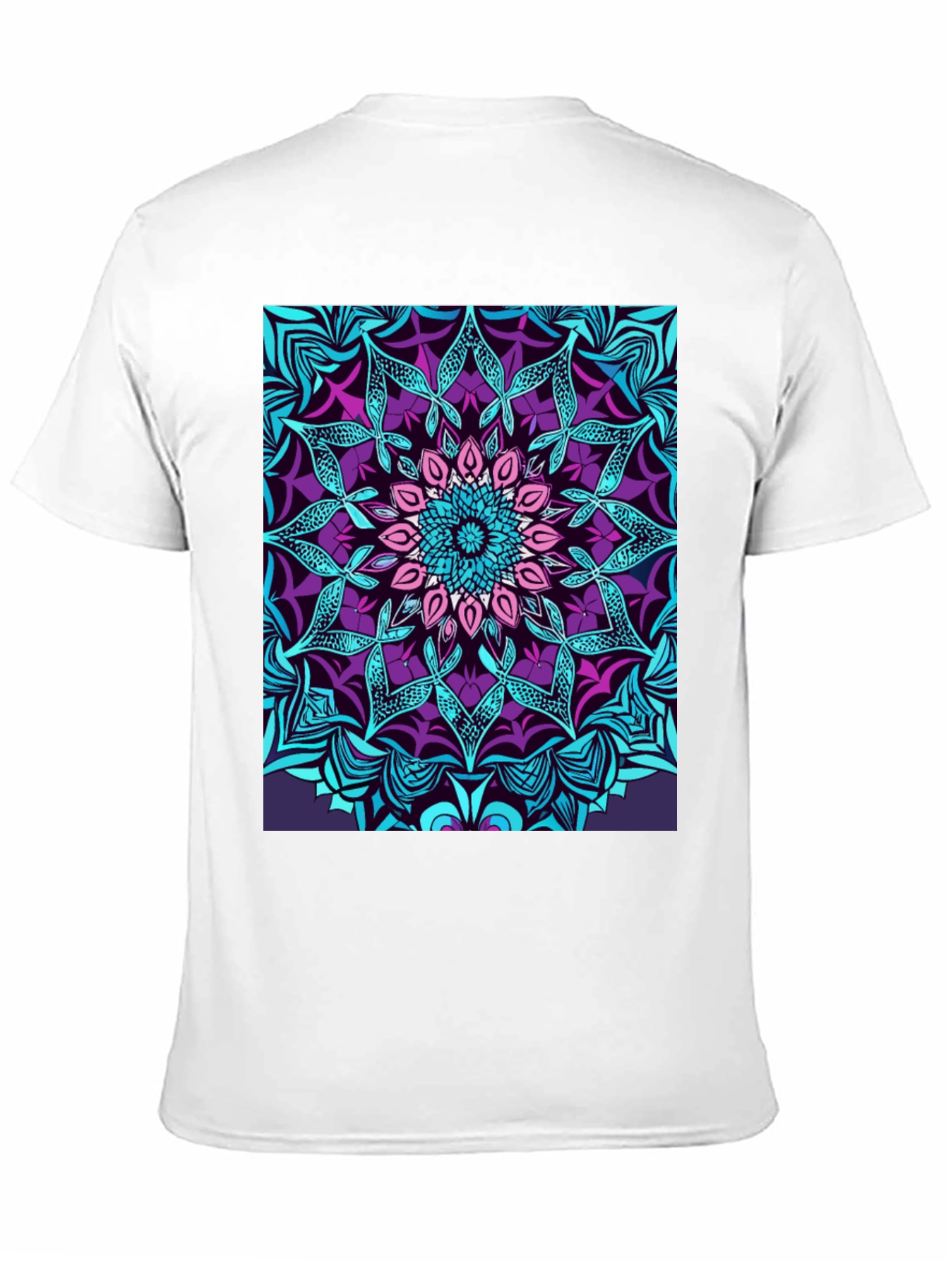 Black Vibrant Mandala Graphic Tee view 11