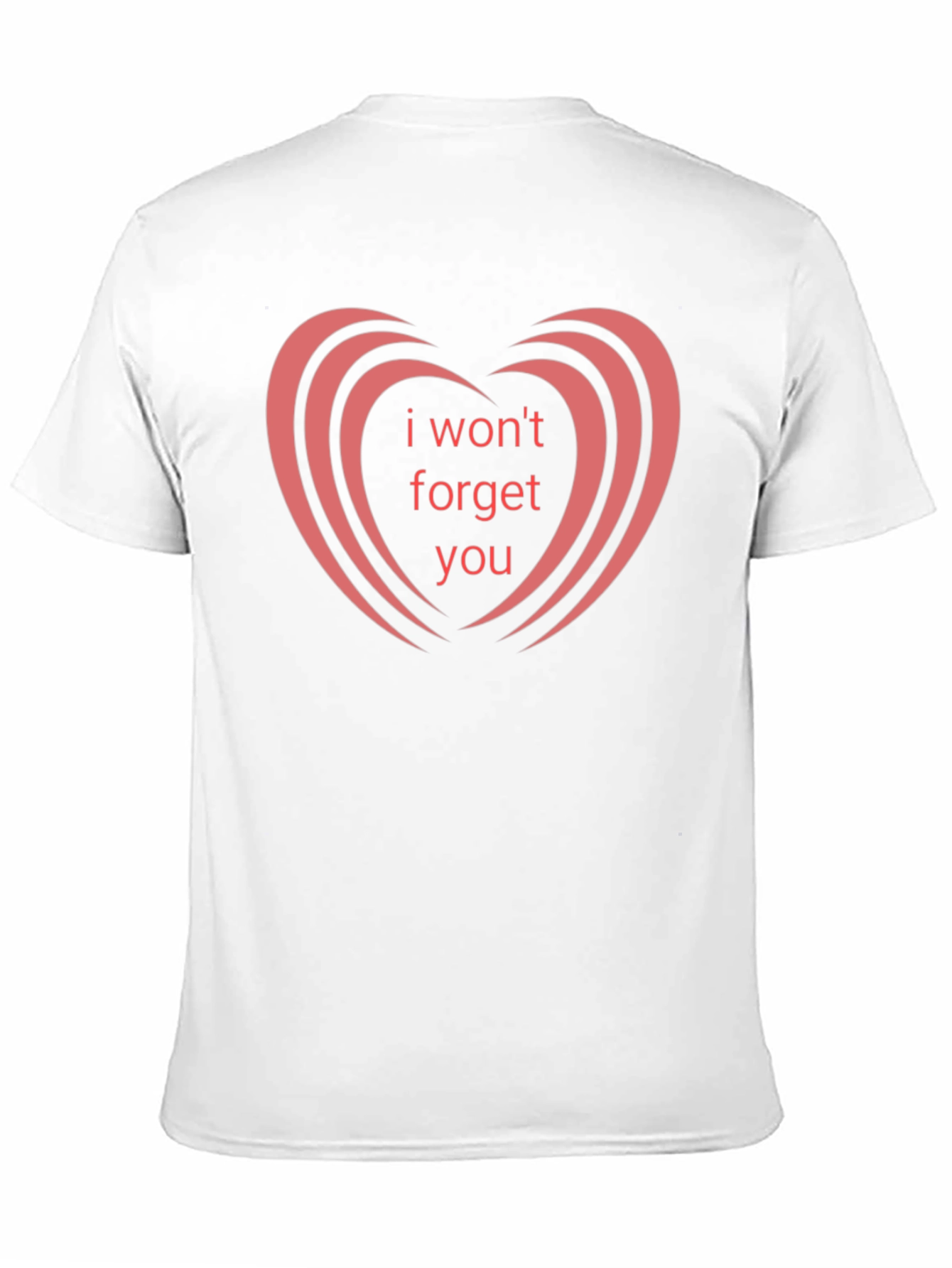 Black I Won't Forget You Graphic Tee - Heart Design view 11