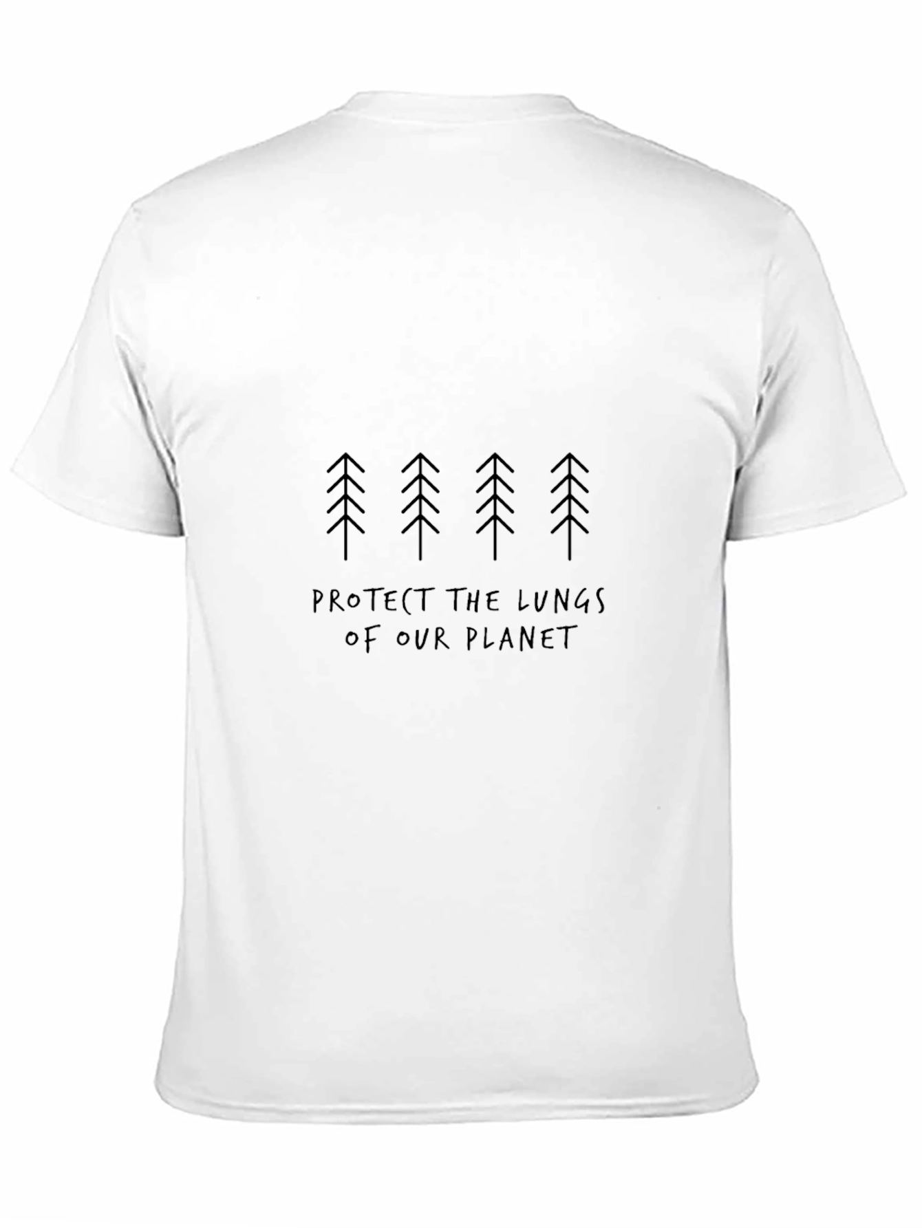 Black Eco-Friendly Black T-Shirt: Protect Our Planet view 11