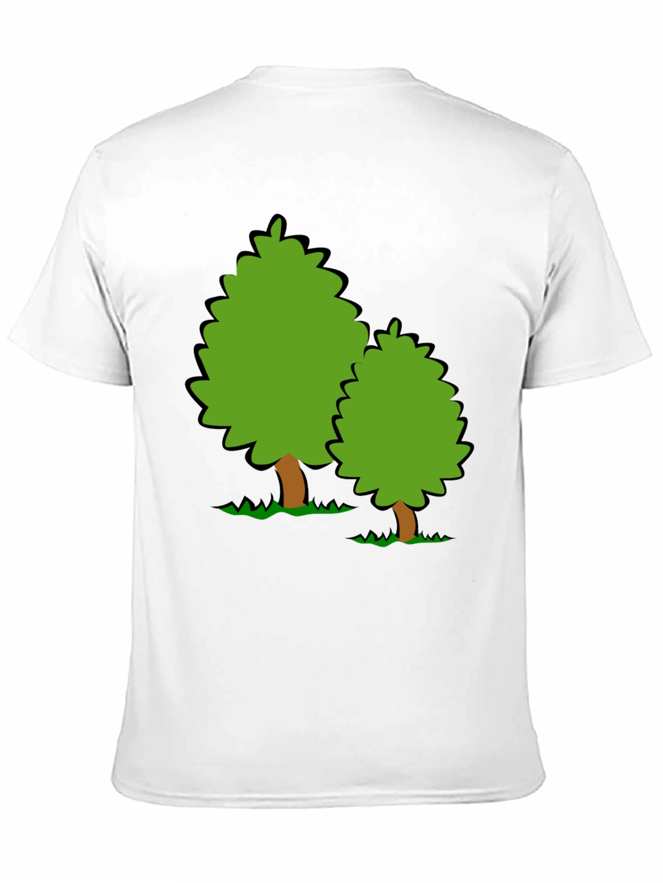 Black Cartoon Tree Graphic Black T-Shirt view 11