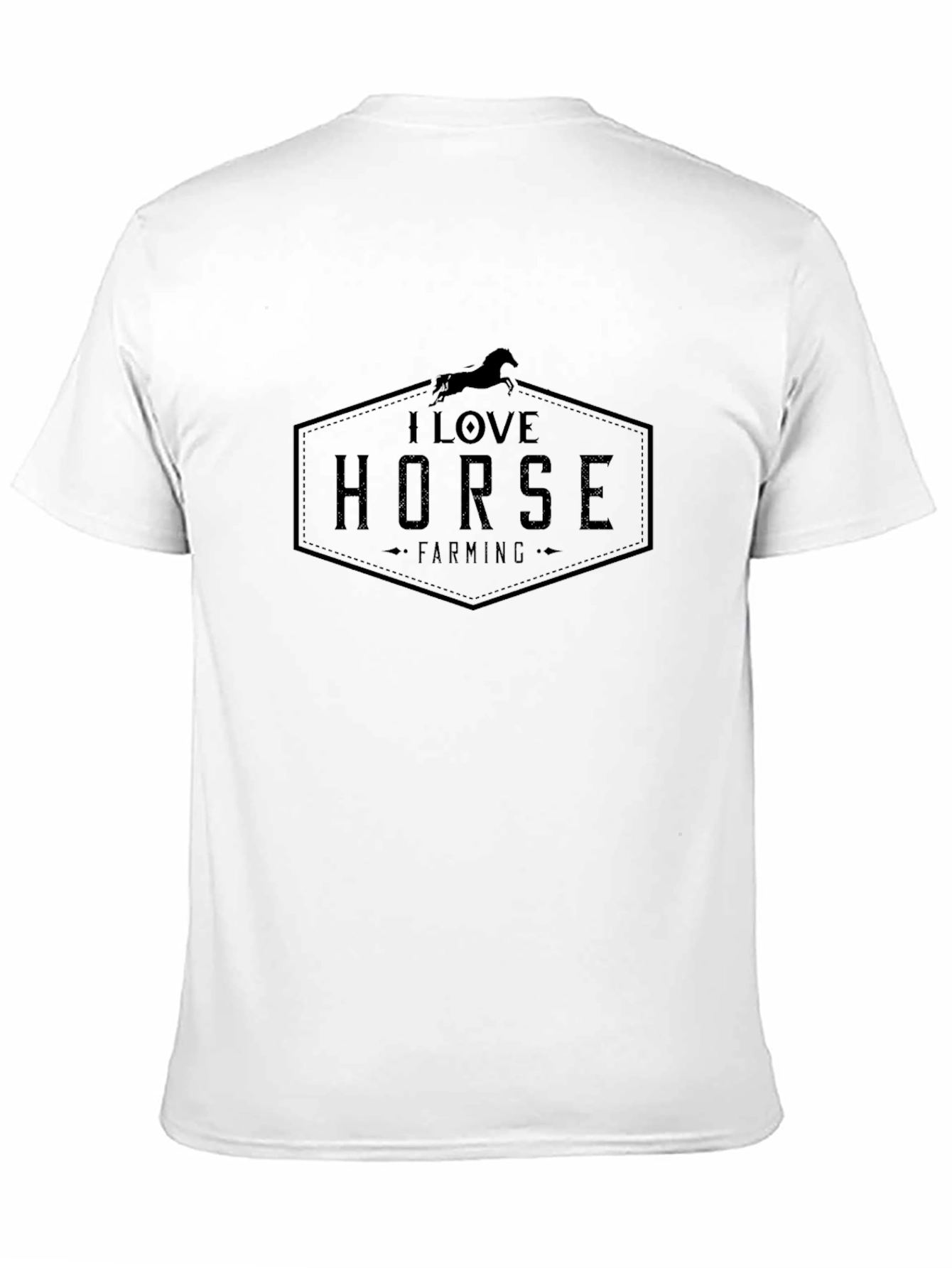 Black I Love Horse Farming T-Shirt - Unisex Cotton Tee view 11