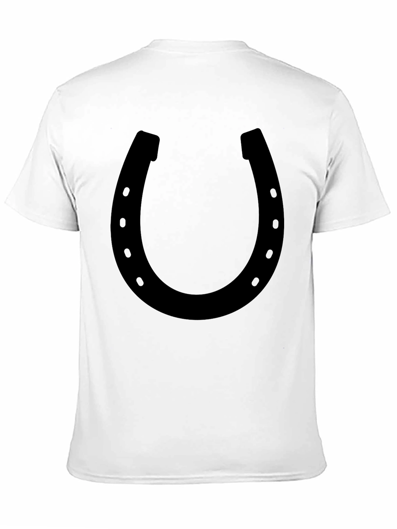 Black Lucky Horseshoe Graphic Tee - Black Cotton Blend view 11