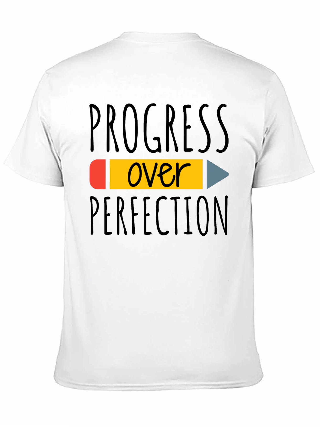 Black Progress Over Perfection T-Shirt - Inspiring Black Tee view 11