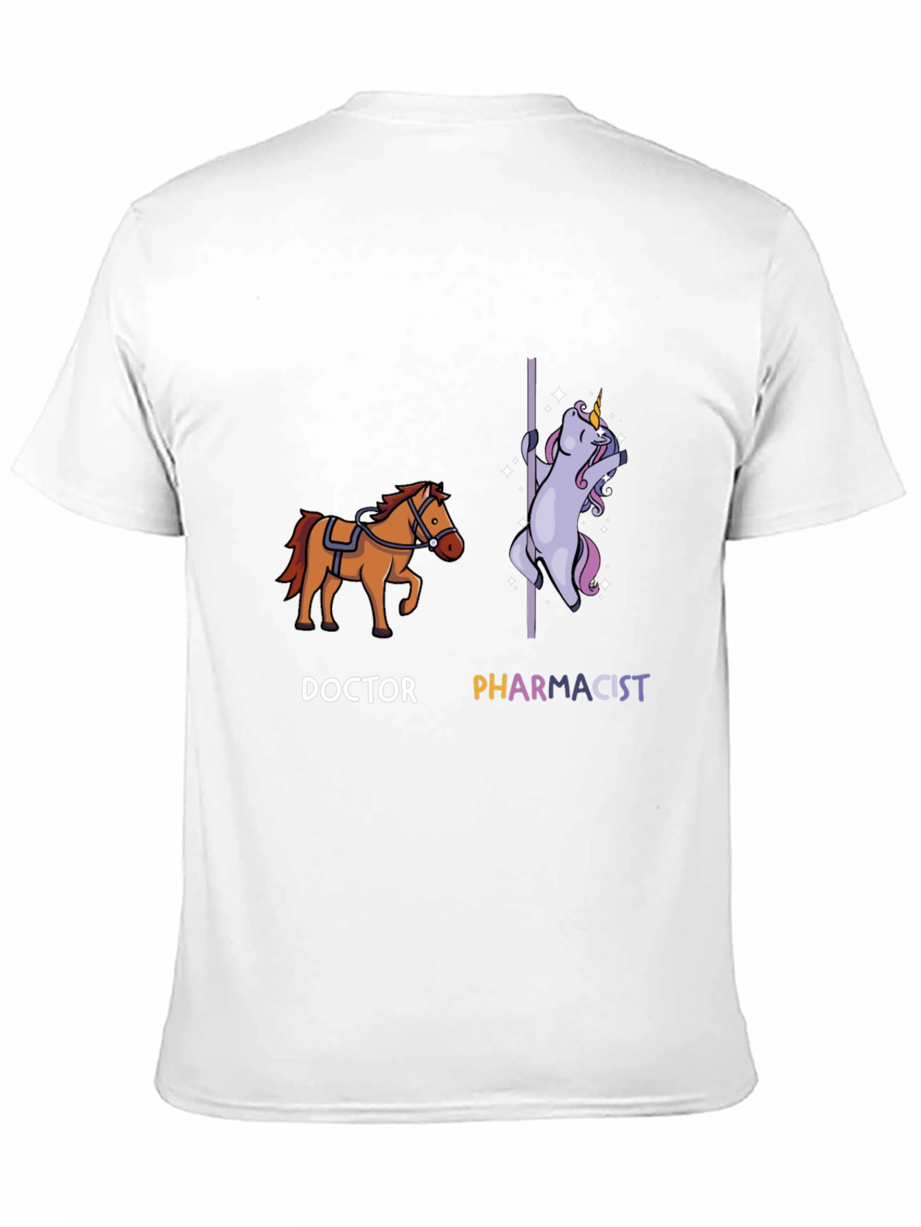 Black Doctor vs Pharmacist T-Shirt | Funny Unicorn Tee view 11