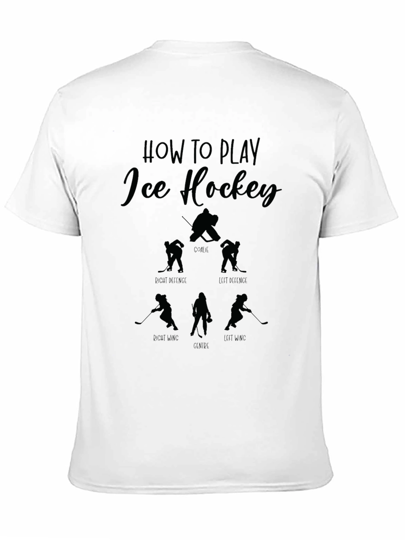 Black Ice Hockey Positions Graphic Tee view 11