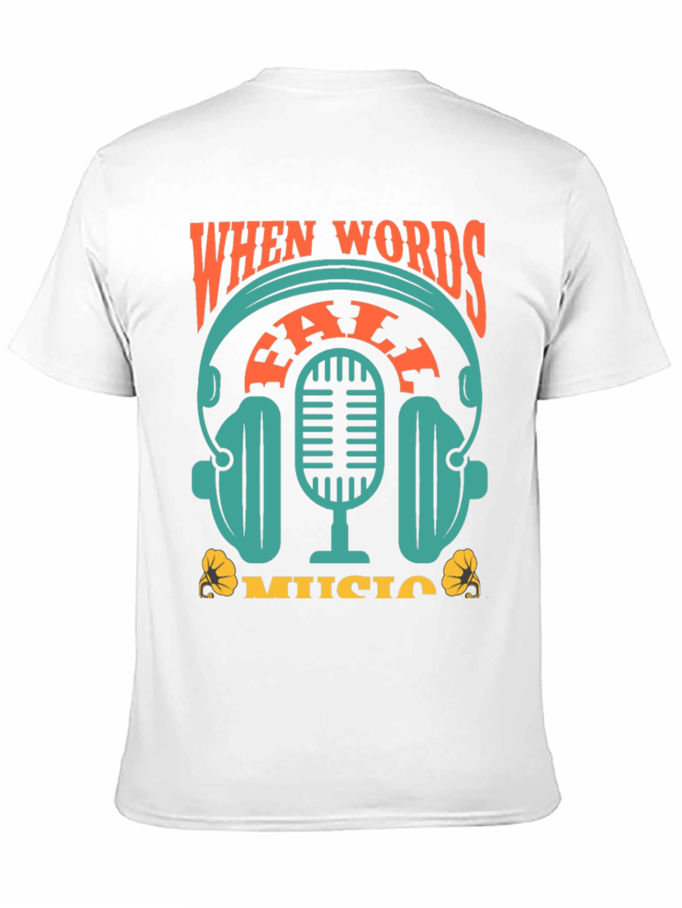 Black When Words Fail Music T-Shirt view 11