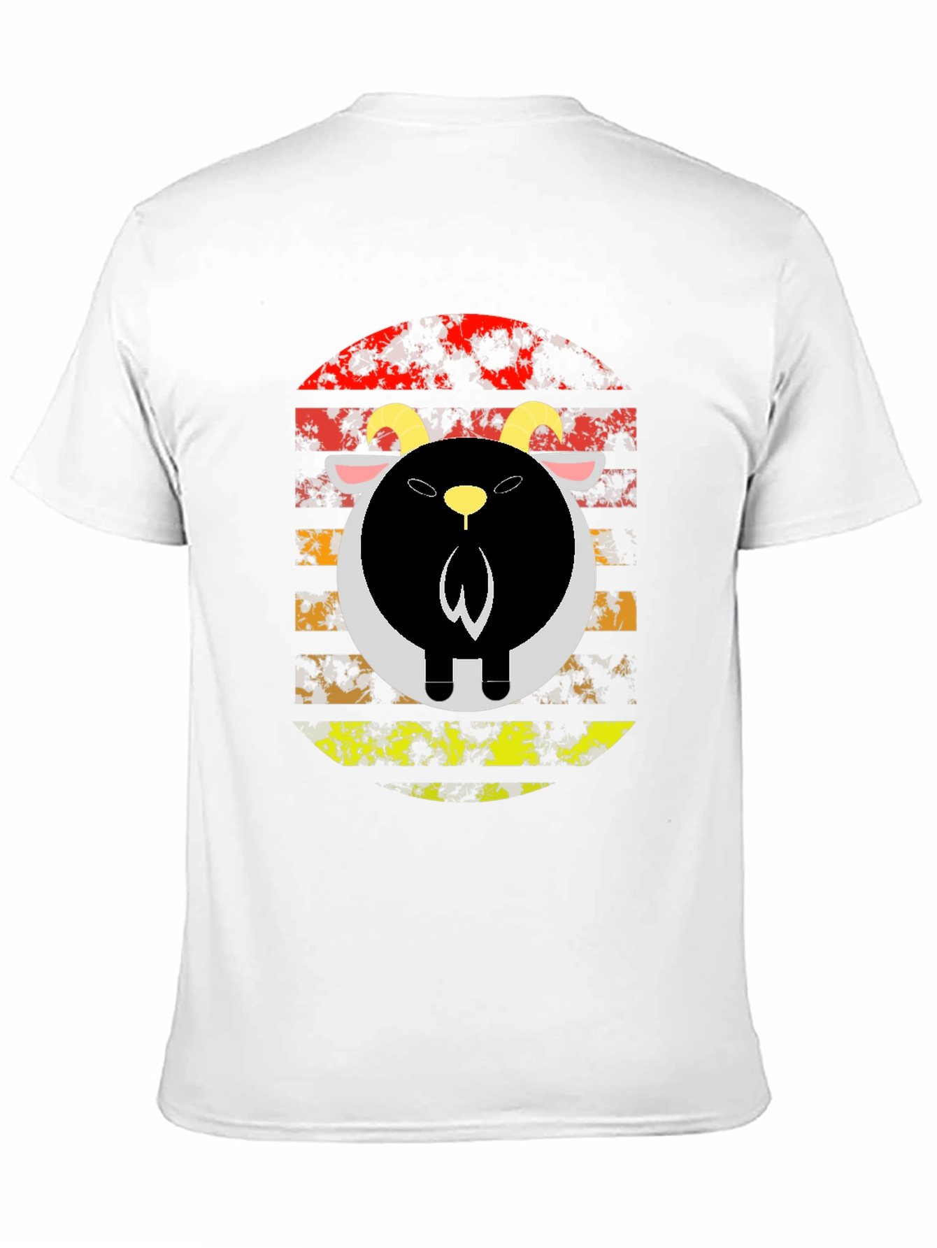 Black Goat Graphic Tee - Retro Style Black T-Shirt view 11