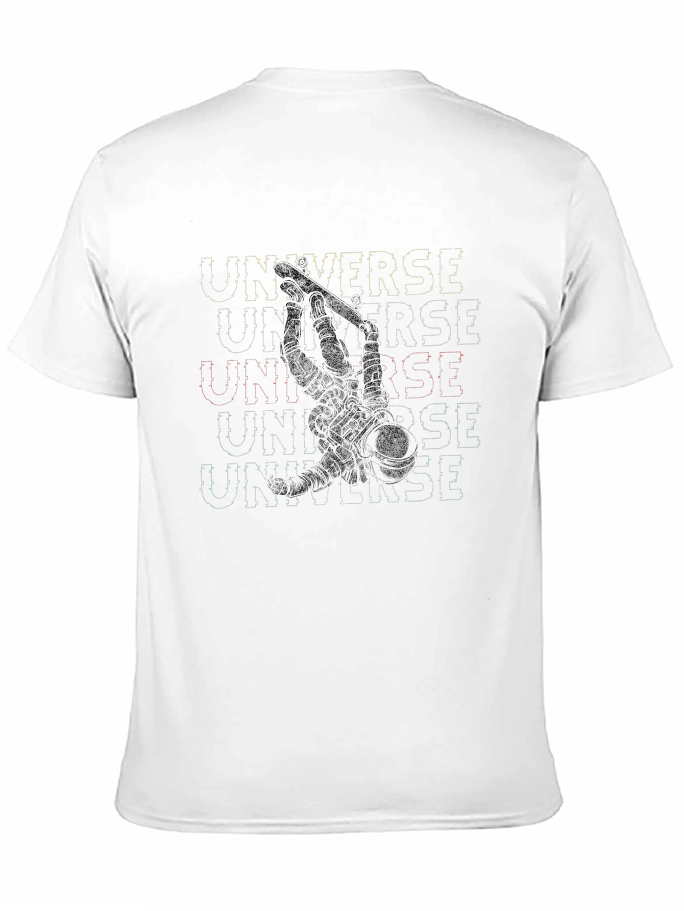 Black Universe Graphic Print Black T-Shirt view 11