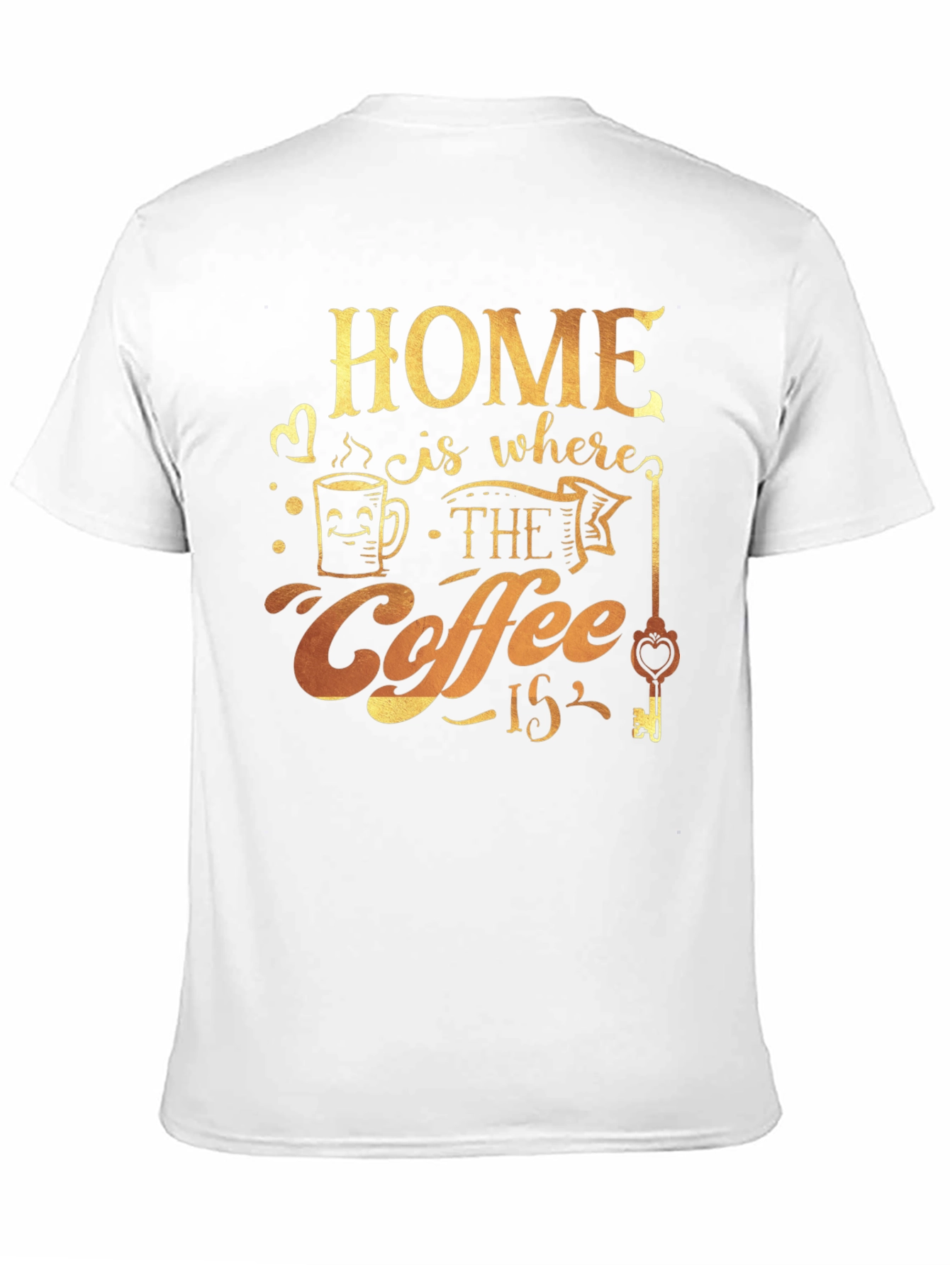 Black Home is Where the Coffee Is T-Shirt view 11