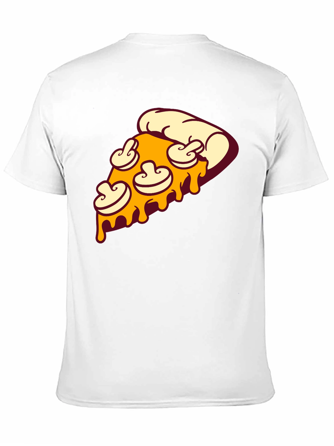 Black Pizza Slice Graphic Tee - Black Crew Neck T-Shirt view 11