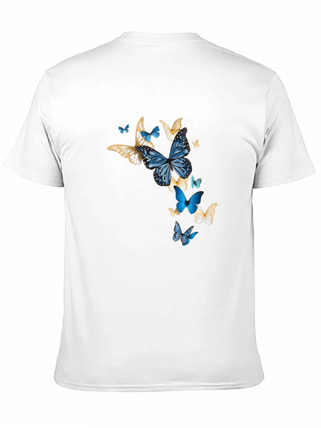Black Butterfly Graphic Print Black T-Shirt view 11