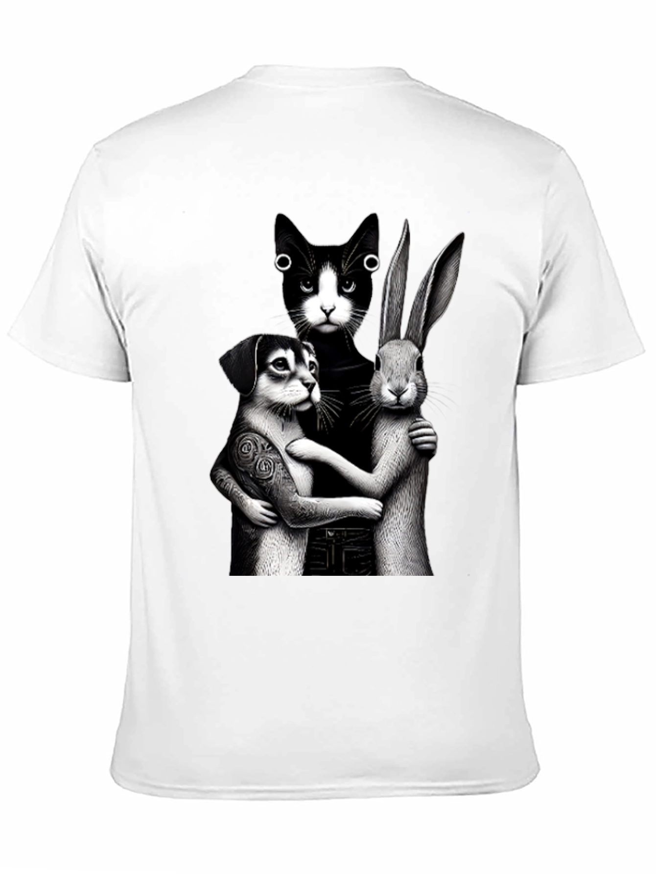 Black Whimsical Animal Trio Graphic Tee view 11