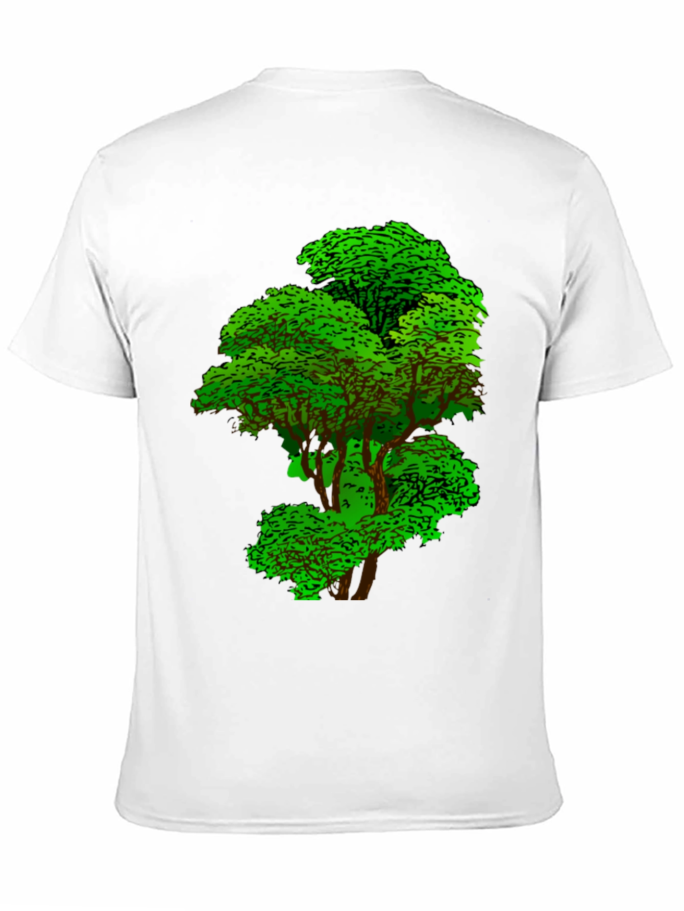 Black Nature Tree Graphic Tee - Black Cotton T-Shirt view 11