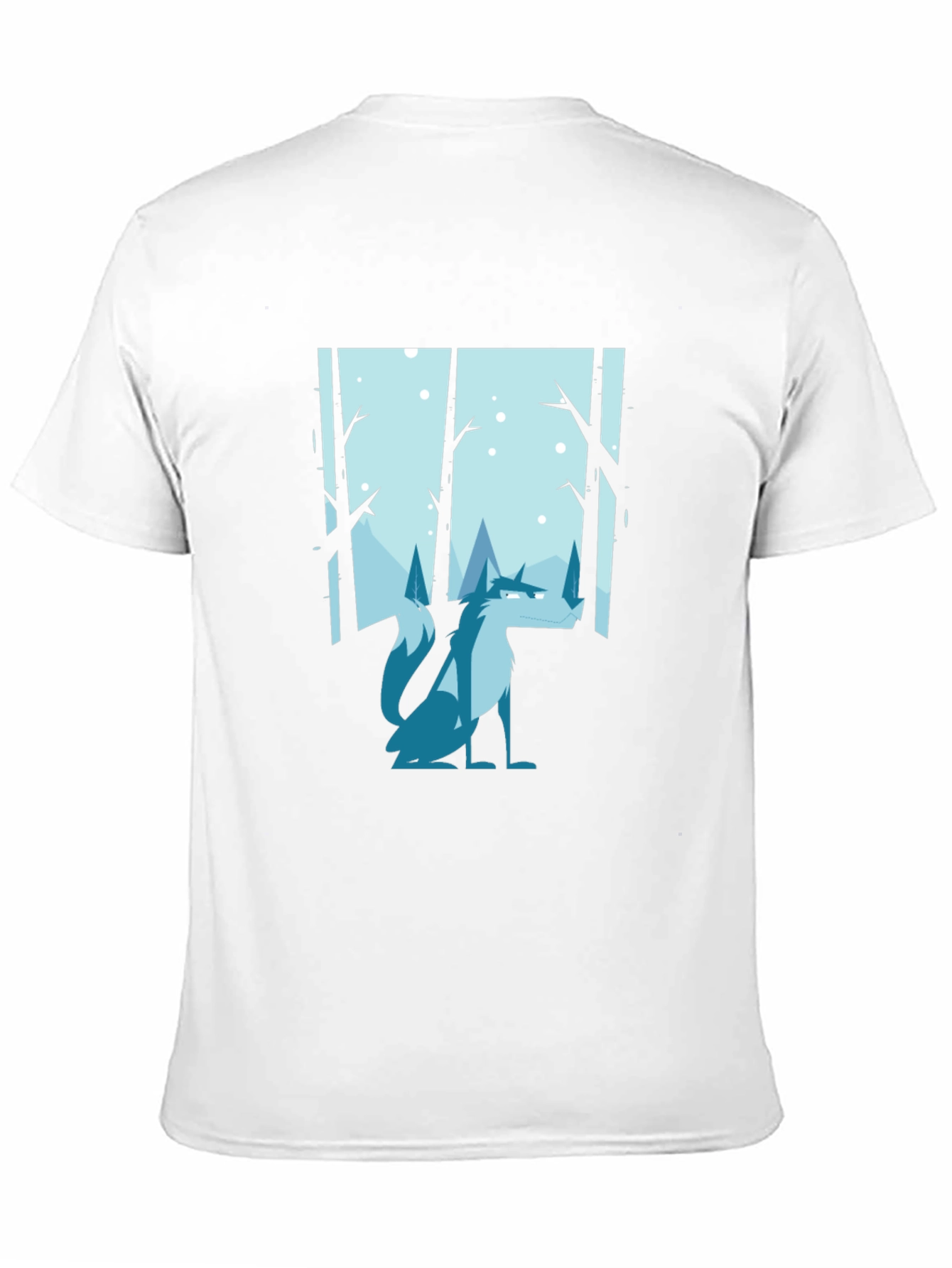 Black Wolf Winter Scene Graphic Tee - Black view 11