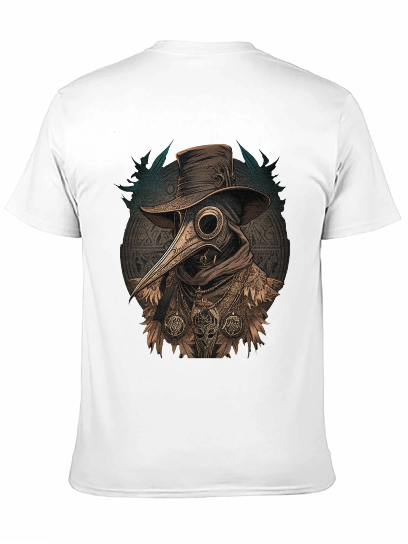 Black Plague Doctor Graphic Tee - Vintage Style view 11