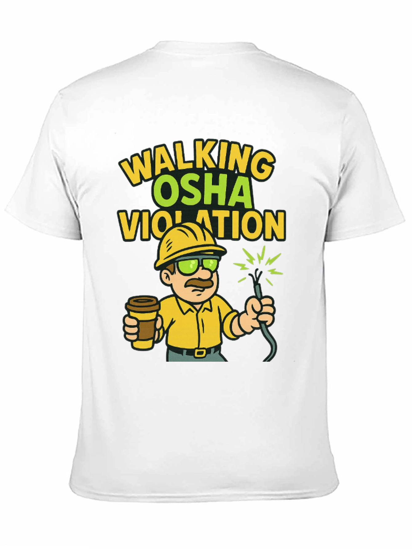 Black Walking OSHA Violation T-Shirt view 11