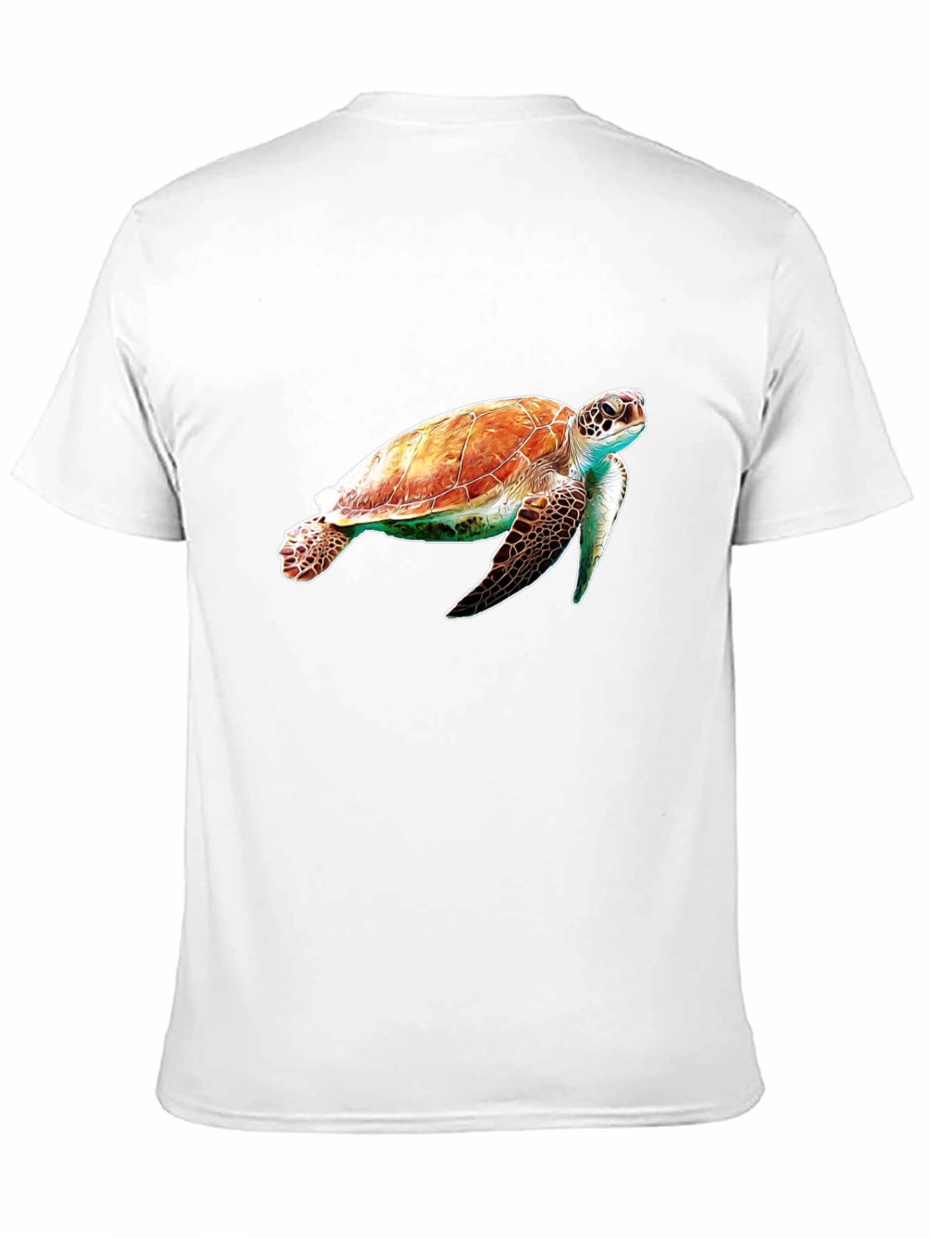 Black Sea Turtle Graphic Tee - Black Cotton Comfort view 11