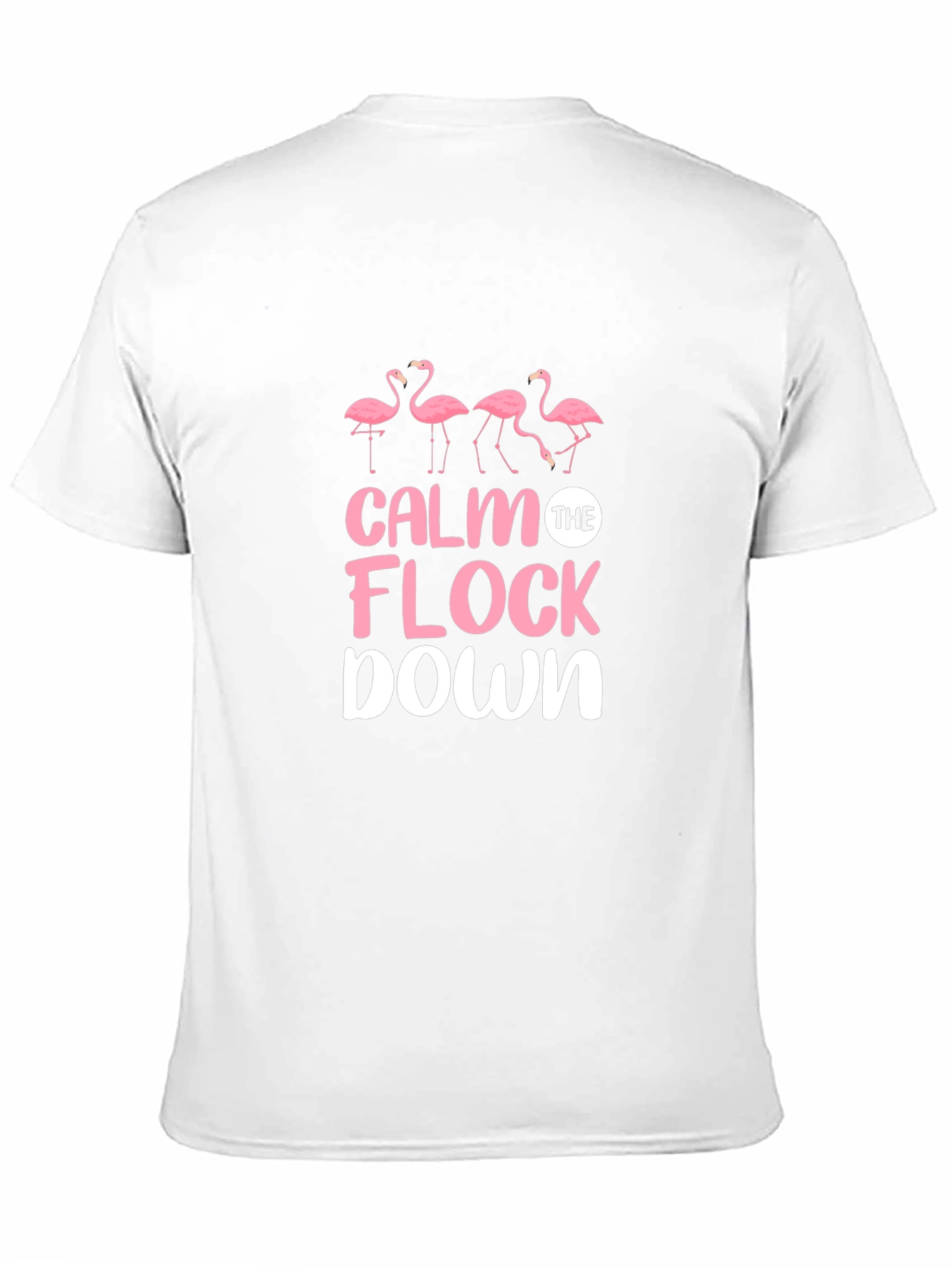 Black Calm The Flock Down Flamingo Graphic Tee view 11