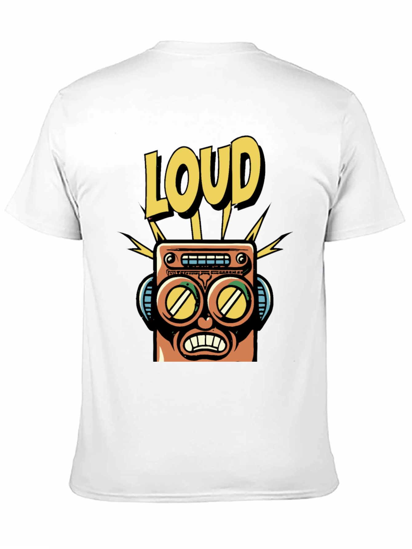 Black LOUD Robot Graphic Tee - Retro Style view 11