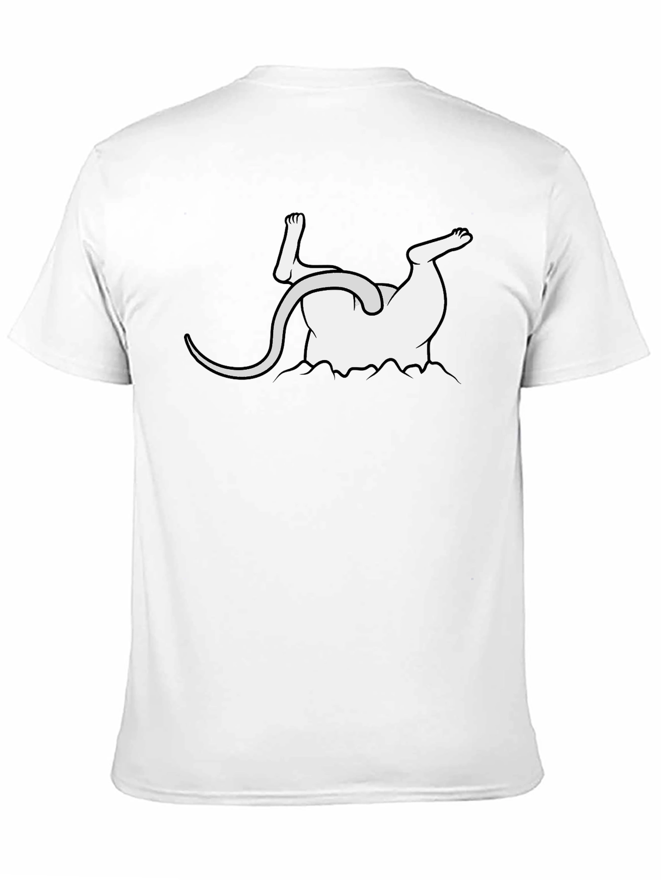Black Upside Down Mouse Graphic Tee - Funny Unisex T-Shirt view 11