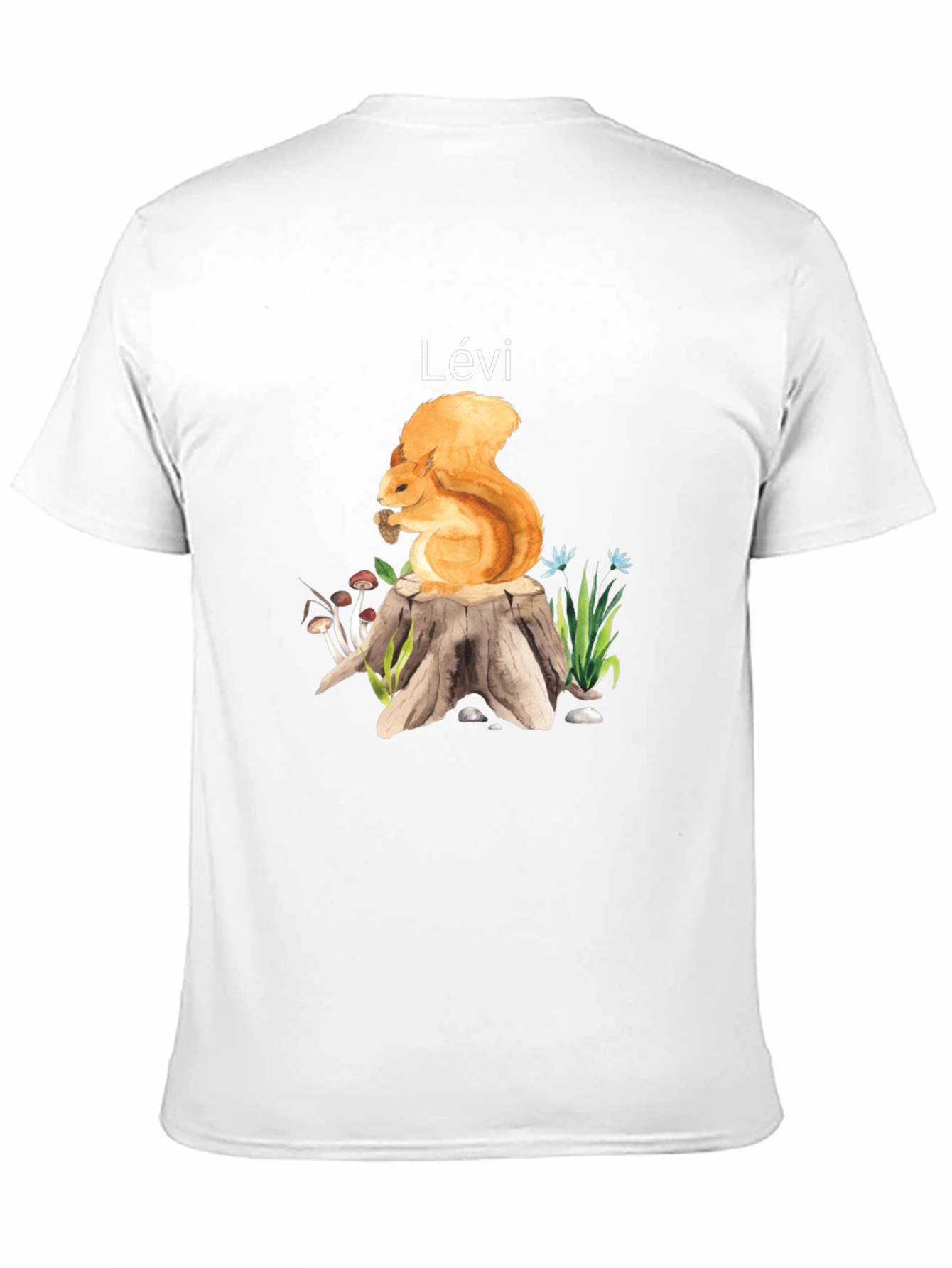 Black Squirrel on Stump Personalized T-Shirt view 11