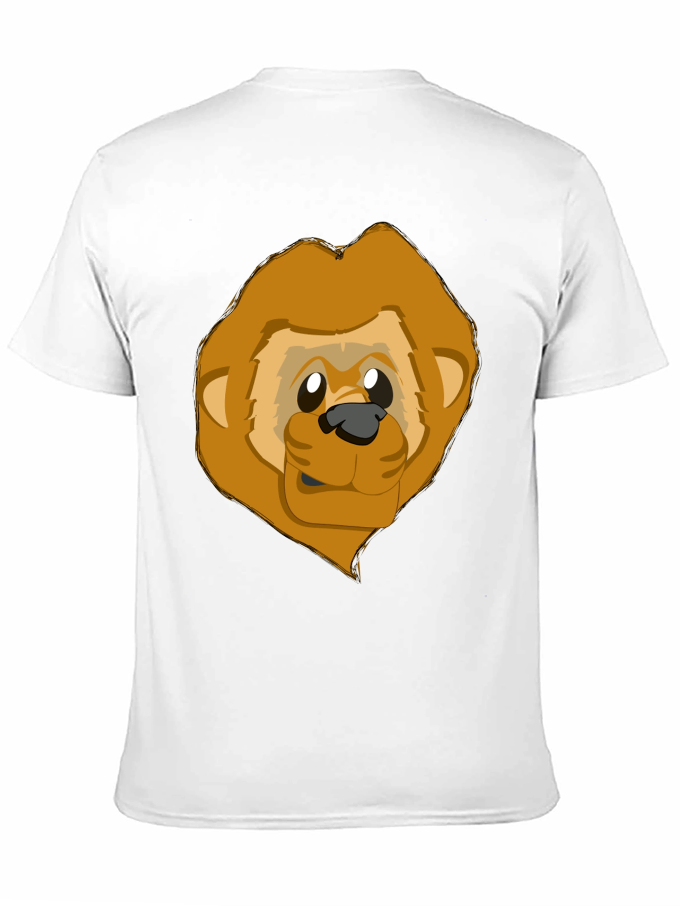 Black Cartoon Lion Graphic Black T-Shirt view 11