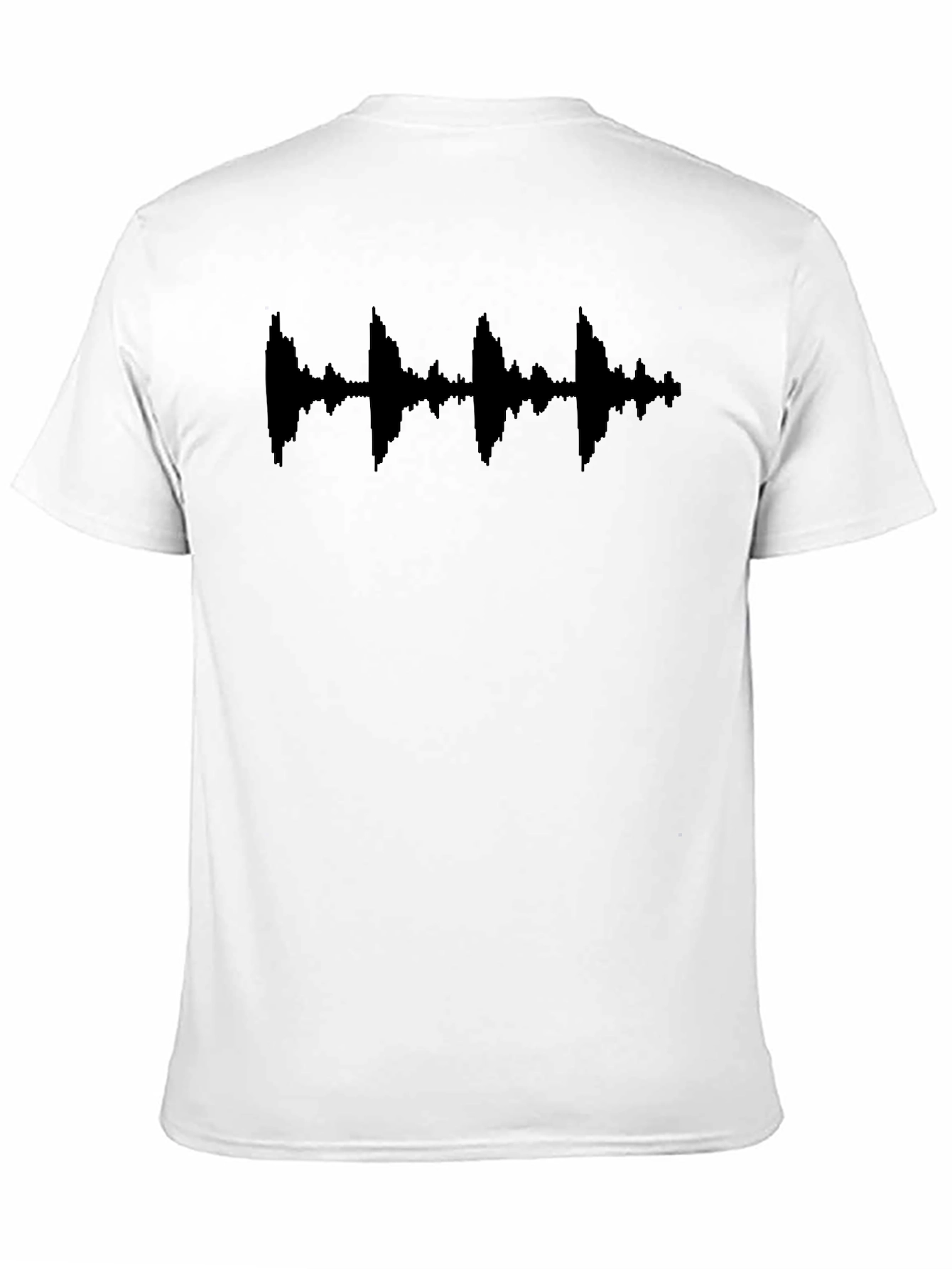 Black Soundwave Graphic Black T-Shirt view 11