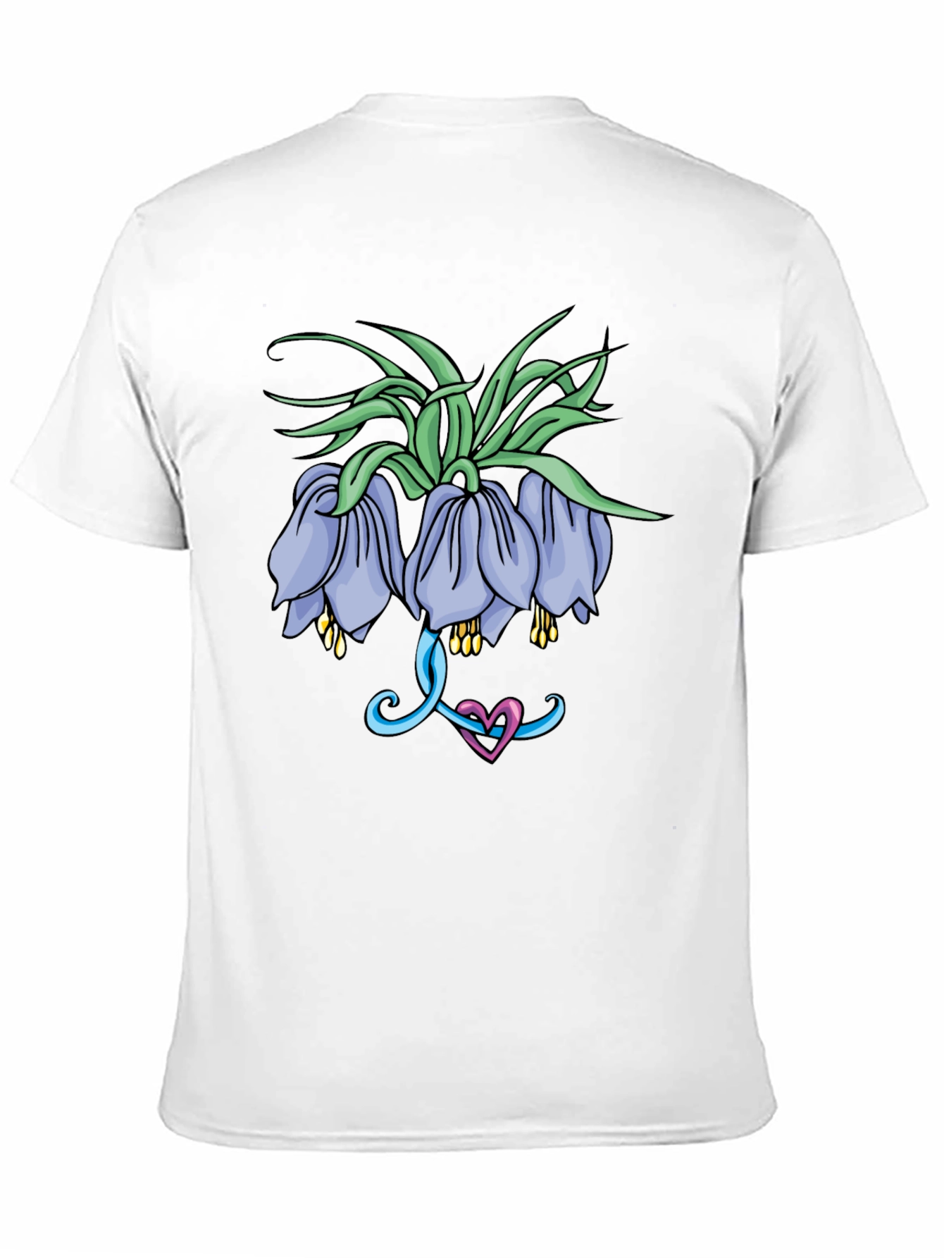 Black Floral Graphic Print Black T-Shirt for Men view 11