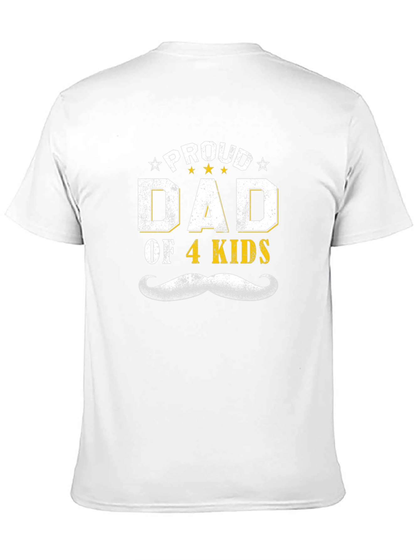 Black Proud Dad of 4 Kids T-Shirt - Father's Day Gift view 11