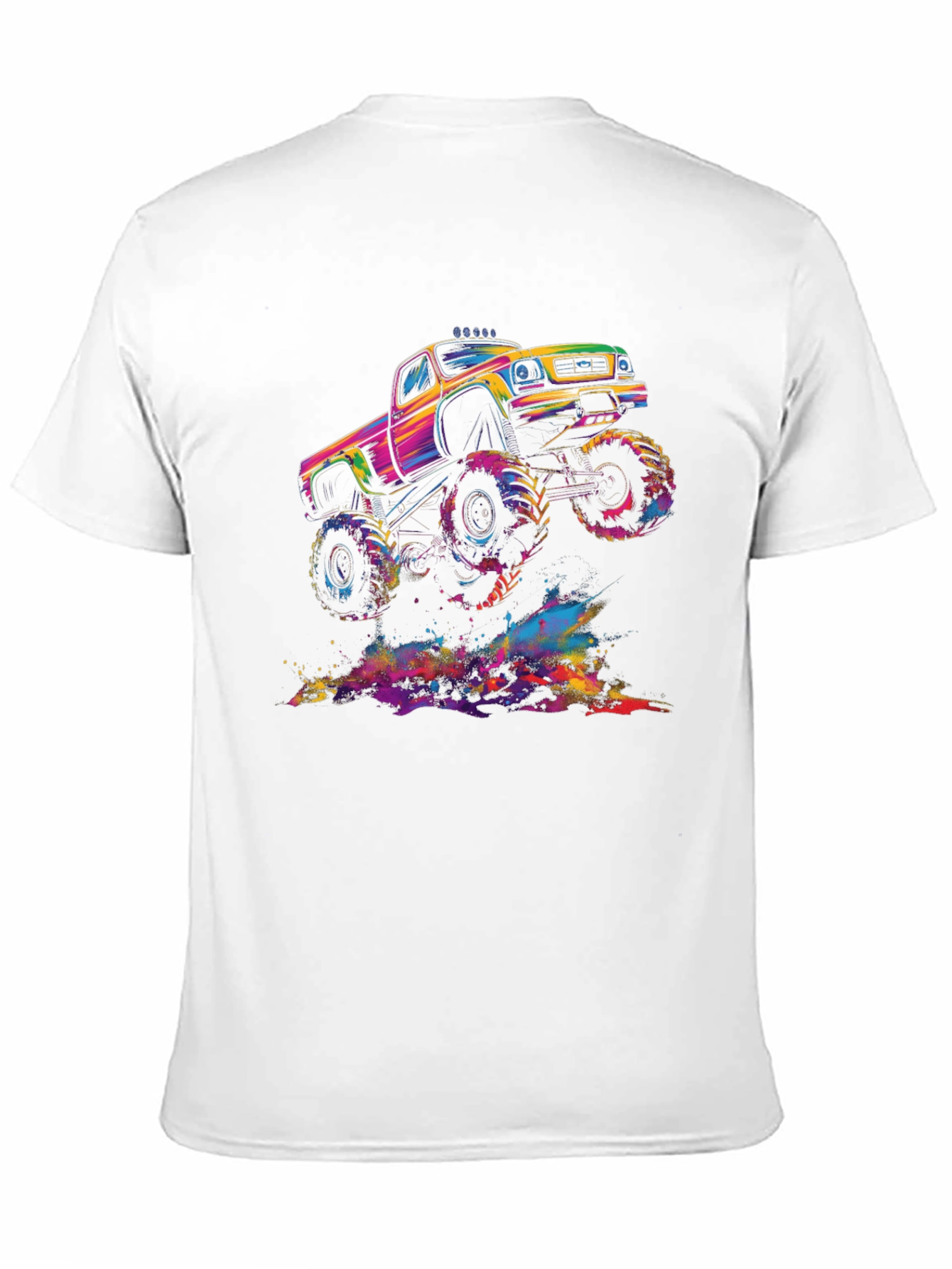 Black Monster Truck Black T-Shirt: Colorful Off-Road Fun view 11