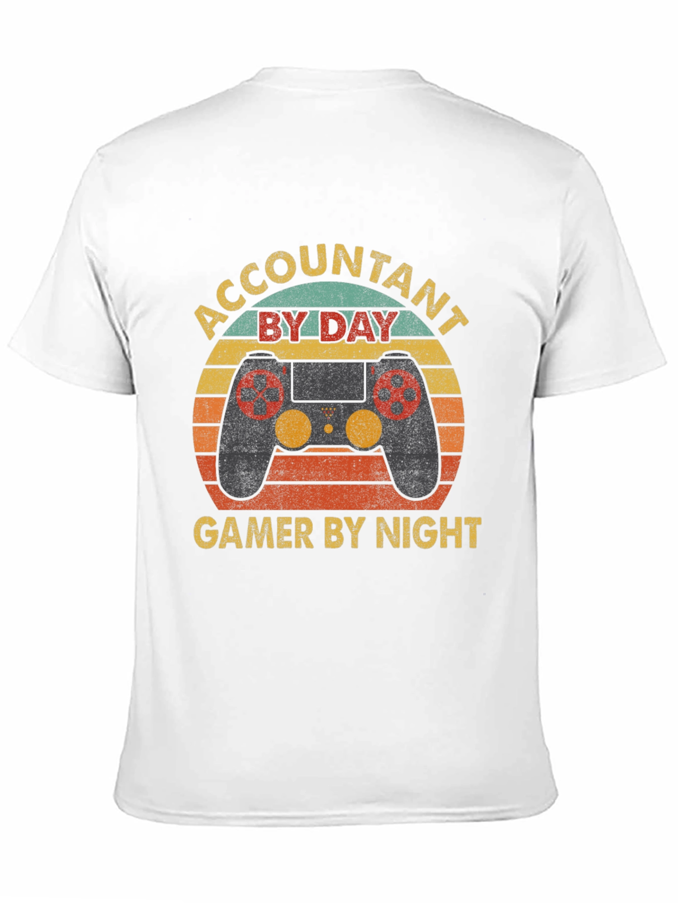 Black Accountant By Day Gamer By Night Black T-Shirt view 11