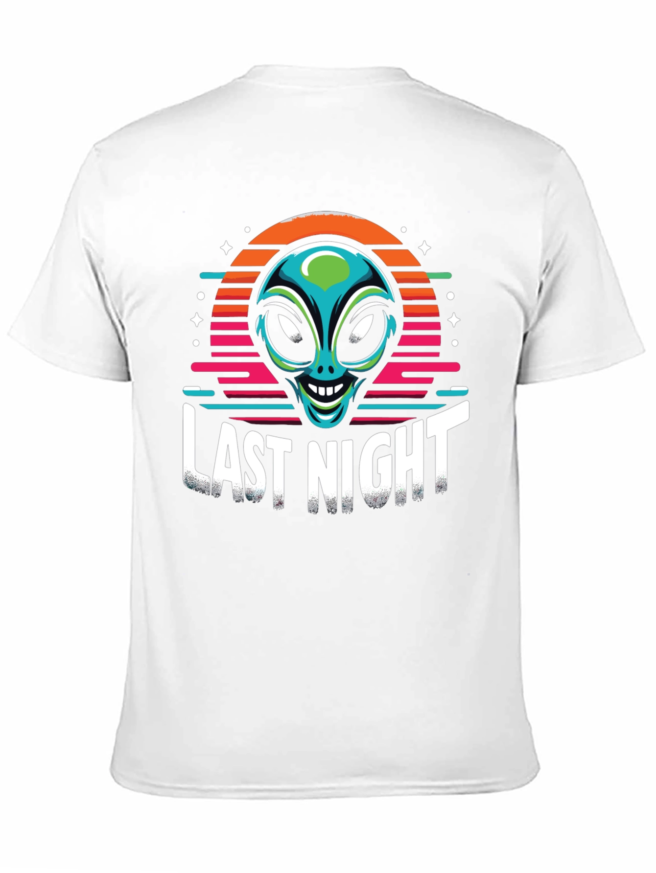 Black Last Night Alien Graphic T-Shirt view 11