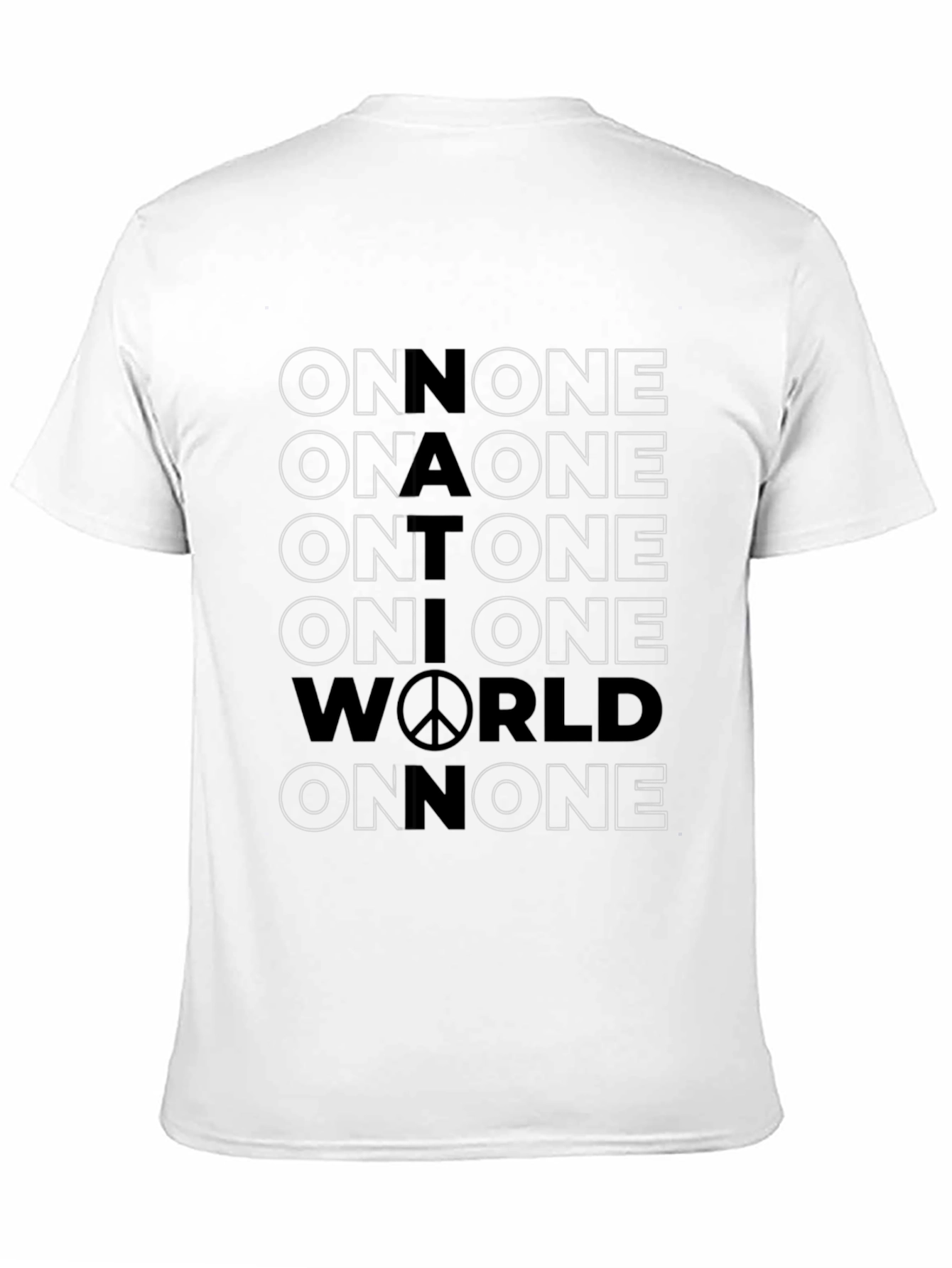 Black One Nation One World Graphic T-Shirt view 11