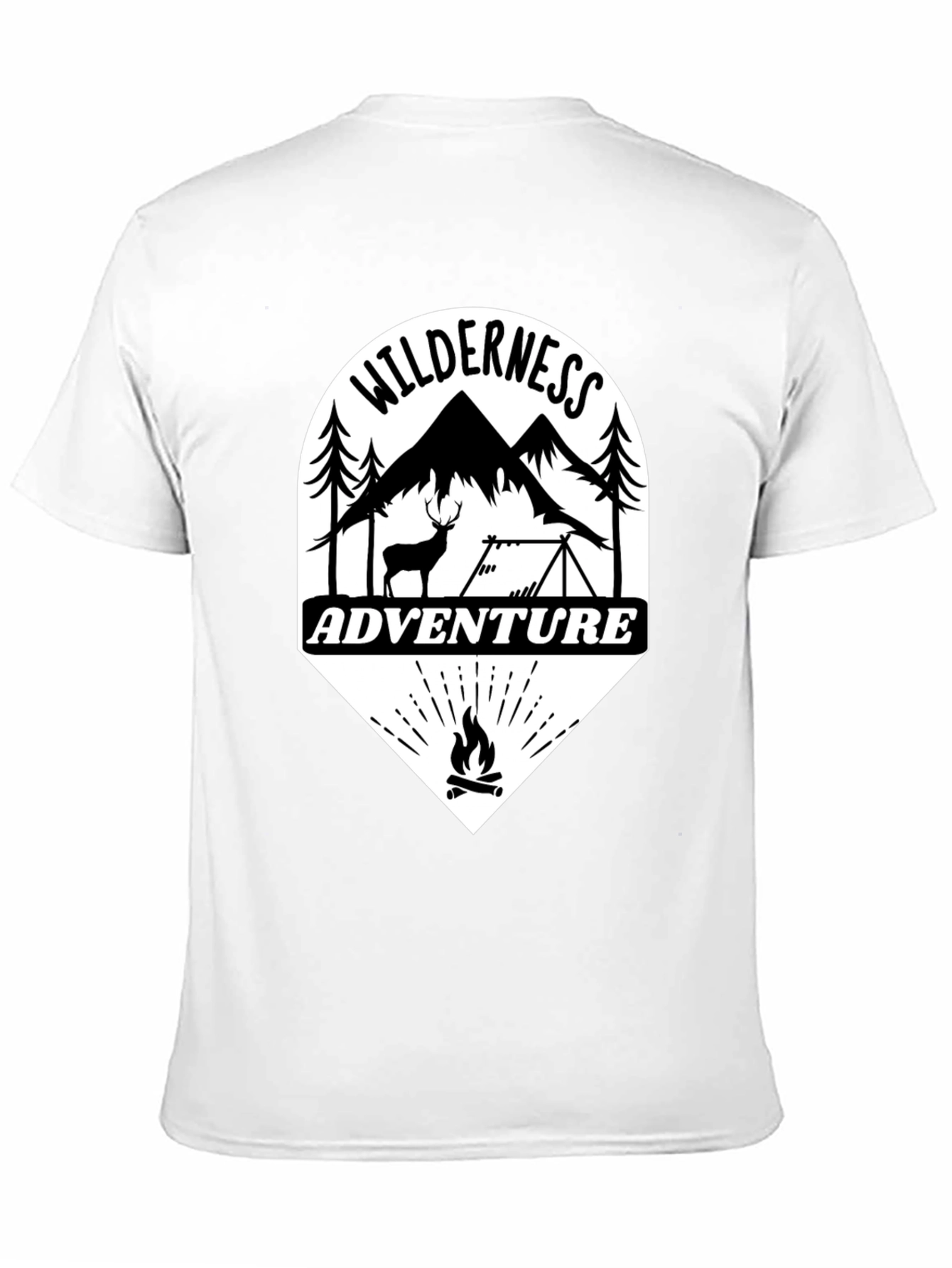 Black Wilderness Adventure Black T-Shirt - Camping & Outdoors view 11