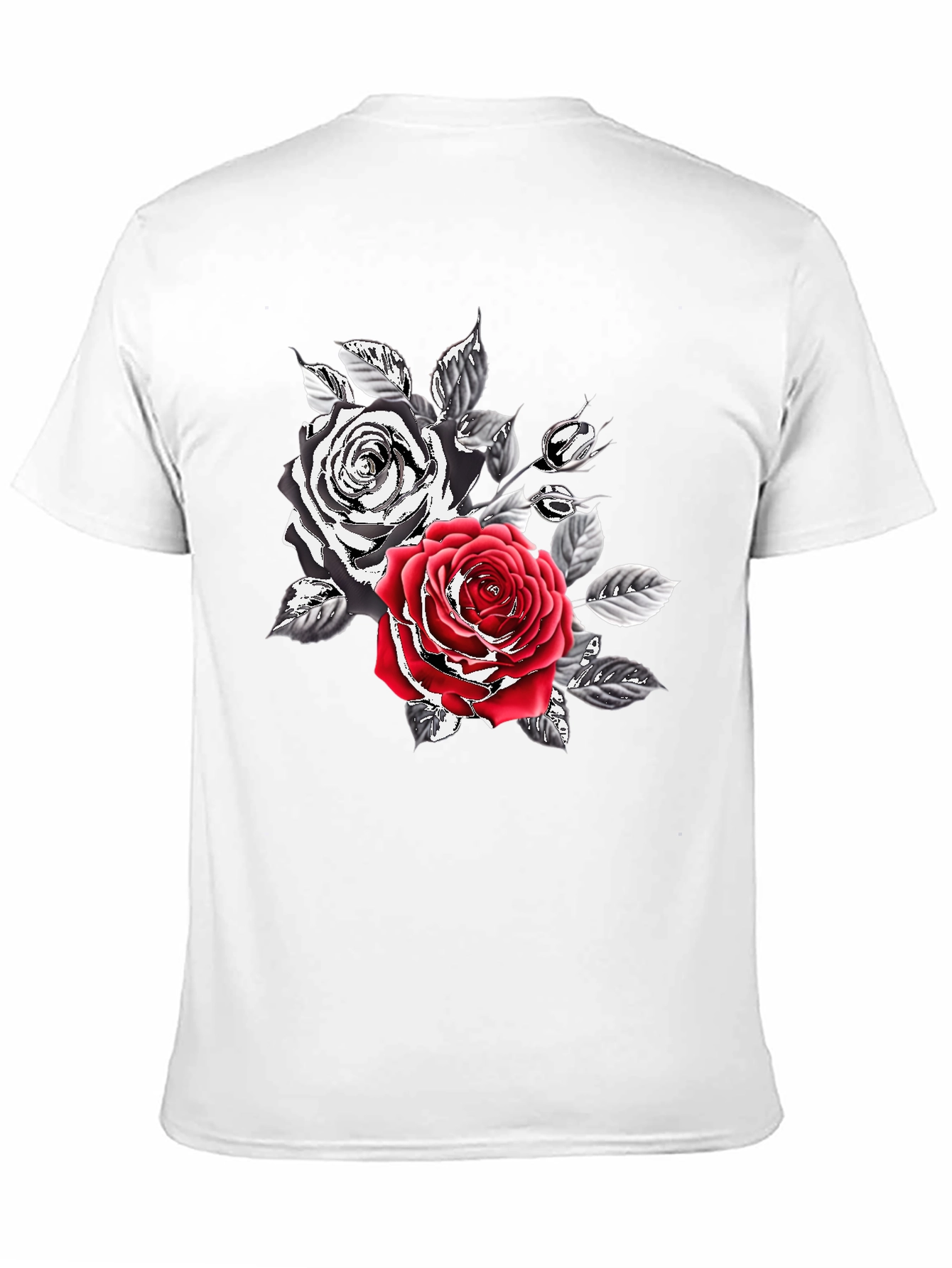 Black Rose Graphic Print Men's T-Shirt view 11