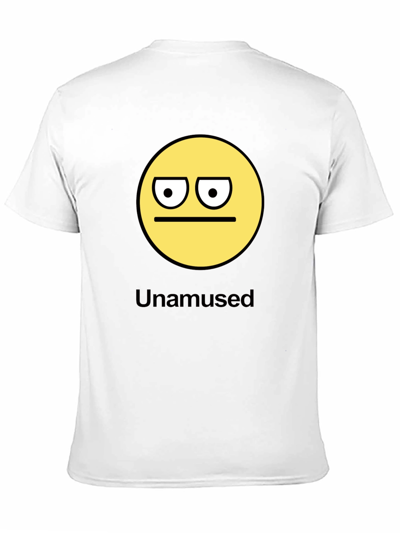 Black Unamused Emoji Graphic Black T-Shirt view 11