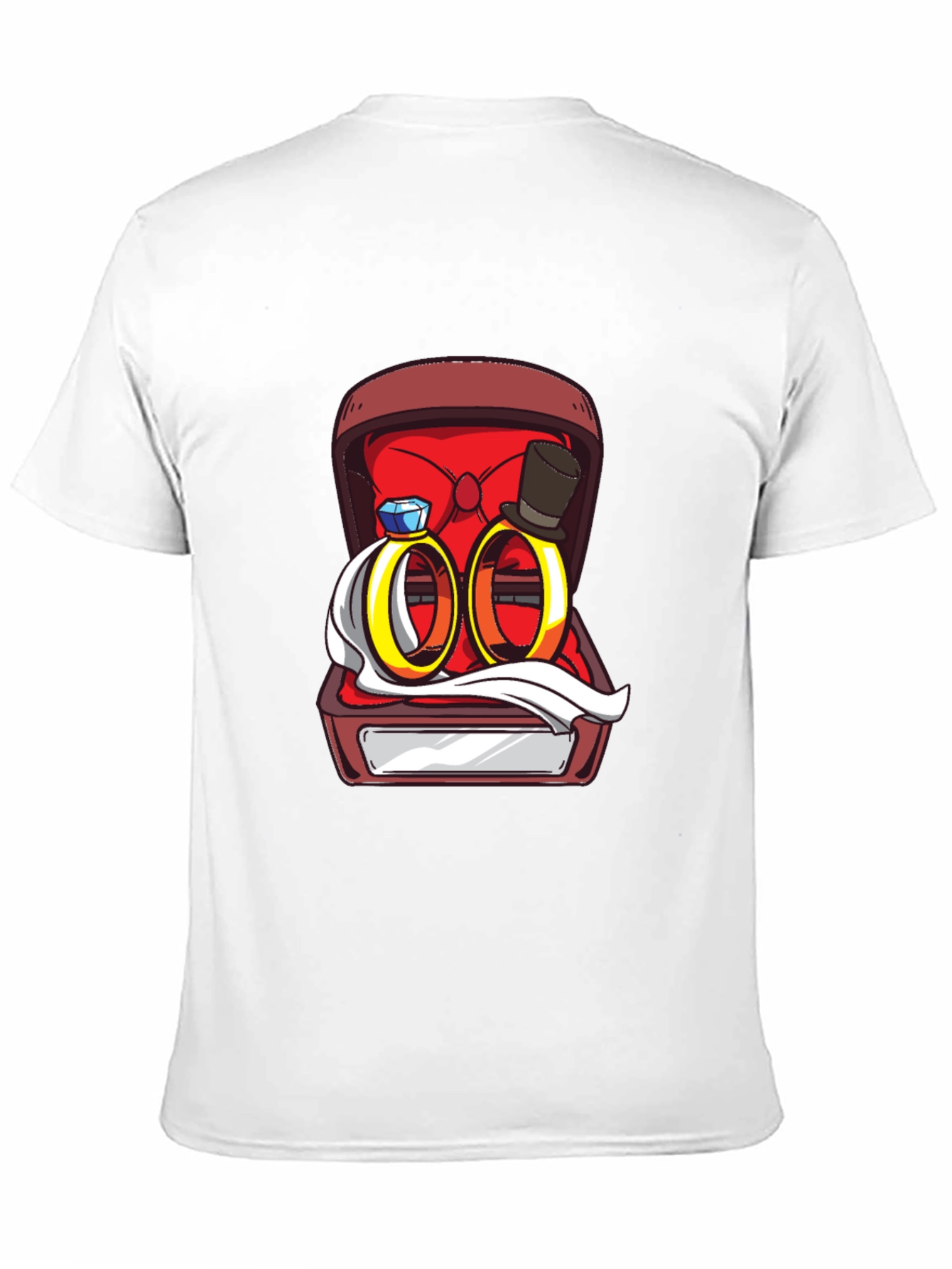 Black Funny Wedding Rings T-Shirt view 11