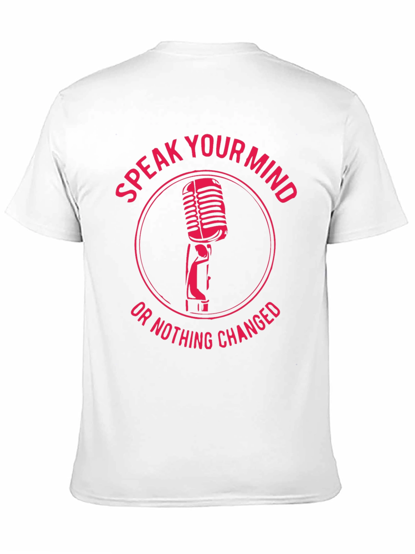 Black Speak Your Mind Tee - Retro Microphone Graphic T-Shirt view 11