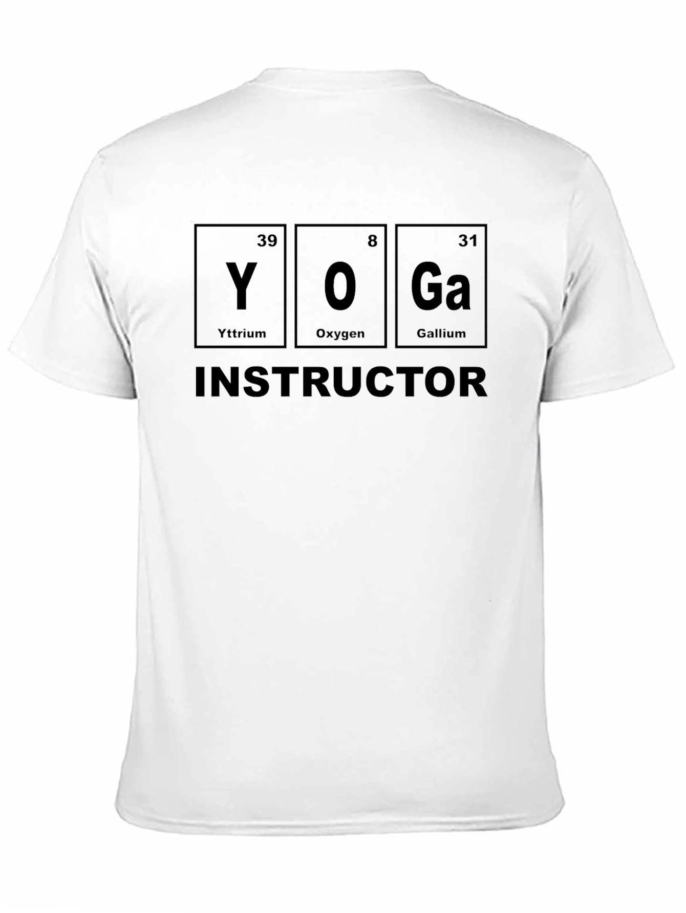 Black Yoga Instructor Periodic Table T-Shirt view 11