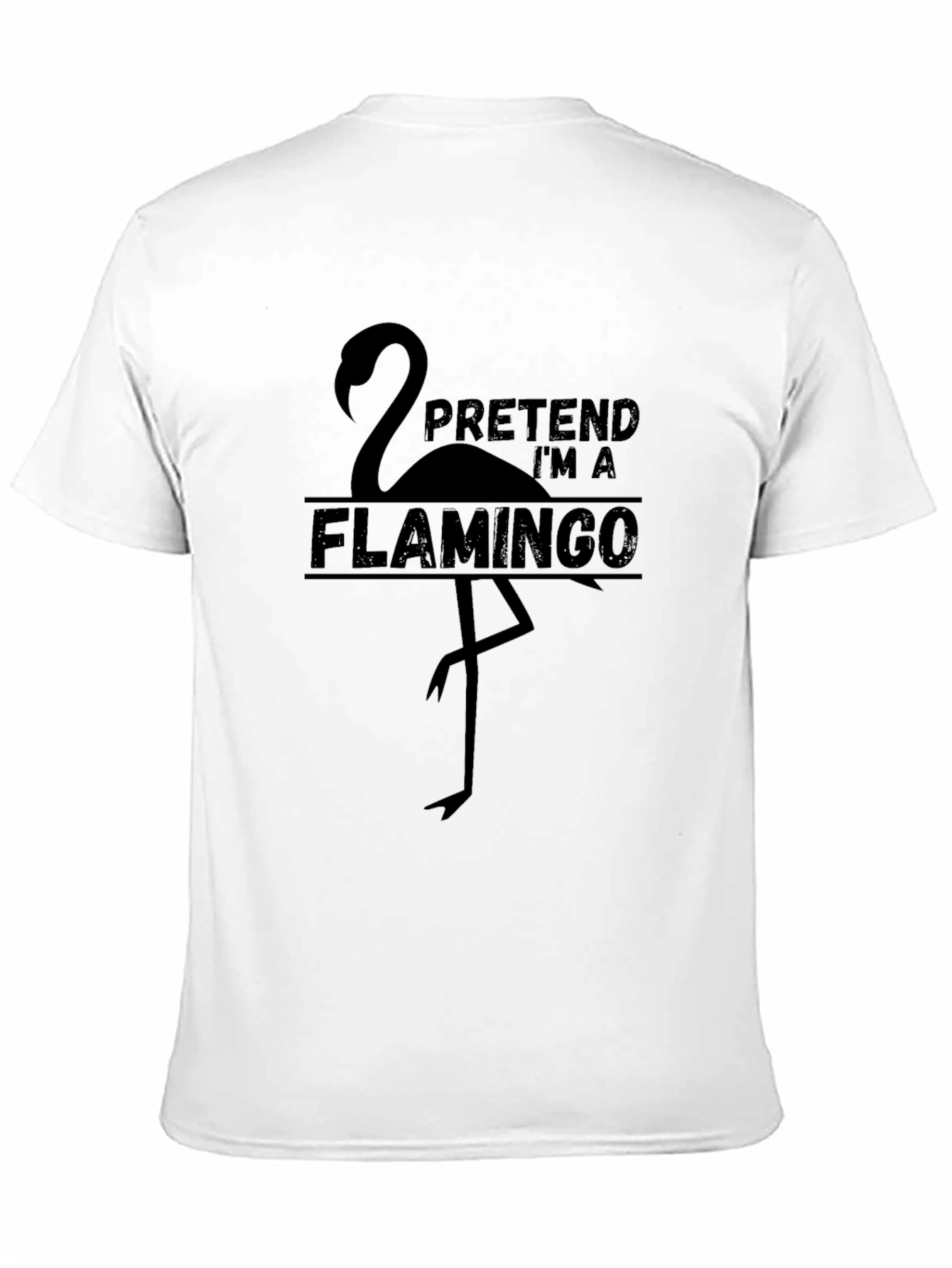 Black Pretend I'm a Flamingo Graphic T-Shirt view 11